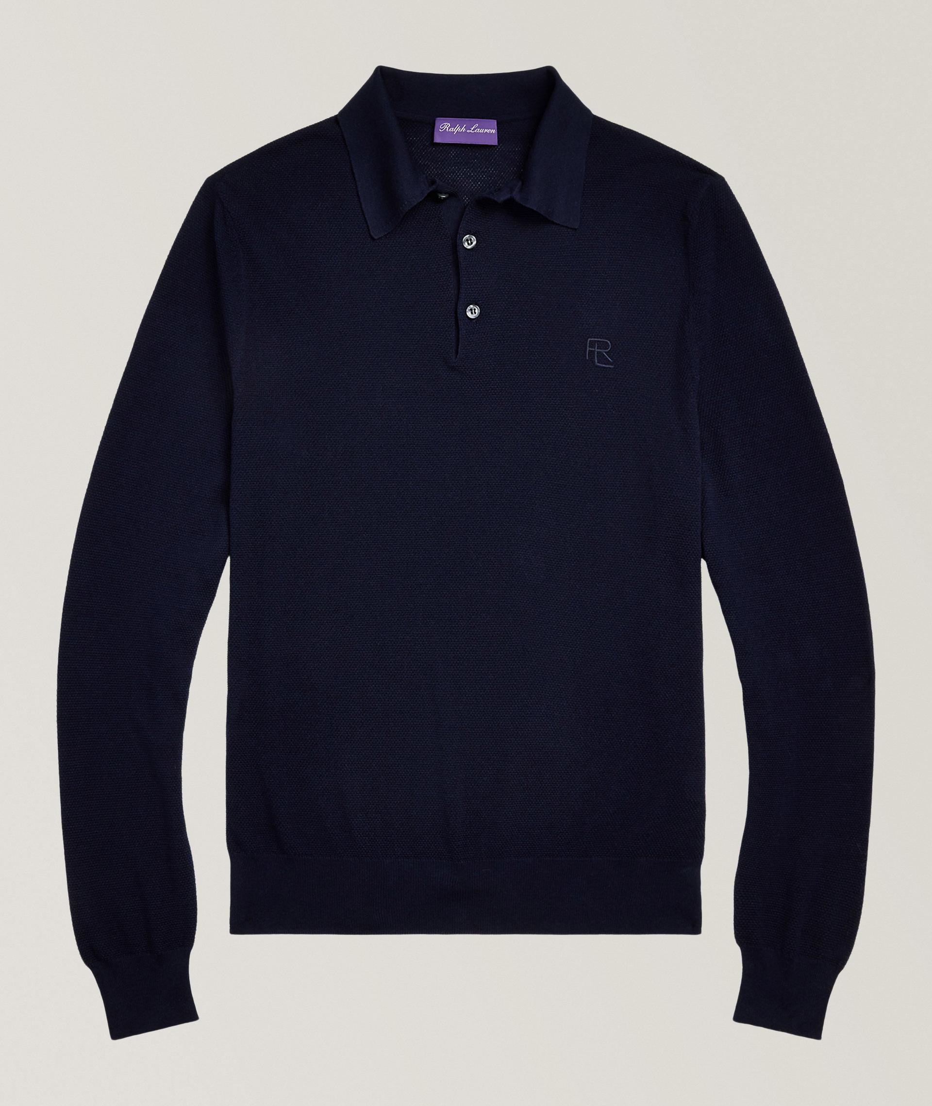 Silk-Cotton Knit Polo image 0