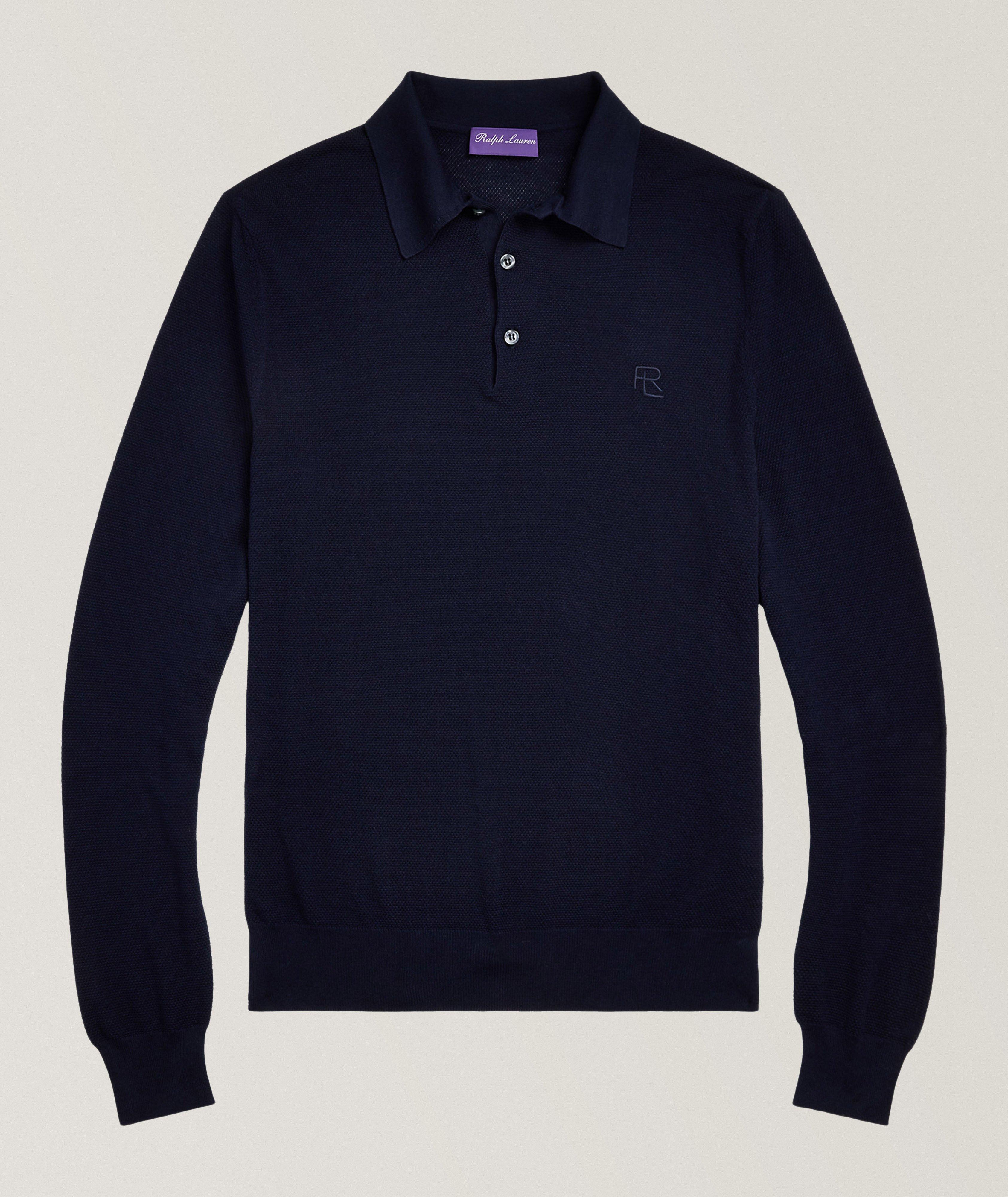 Silk-Cotton Knit Polo image 0