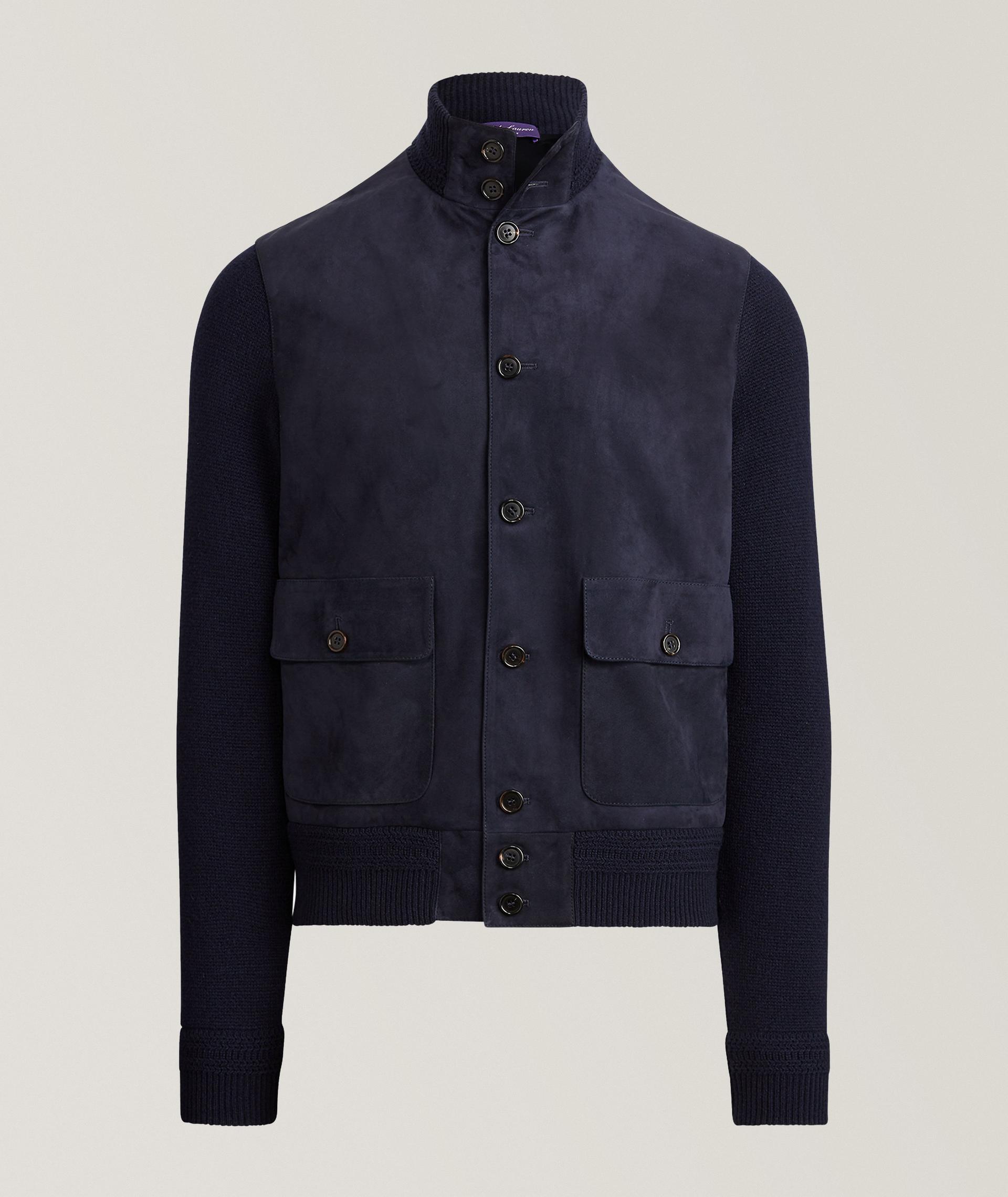 Cashmere & Suede Buttoned Cardigan  image 0