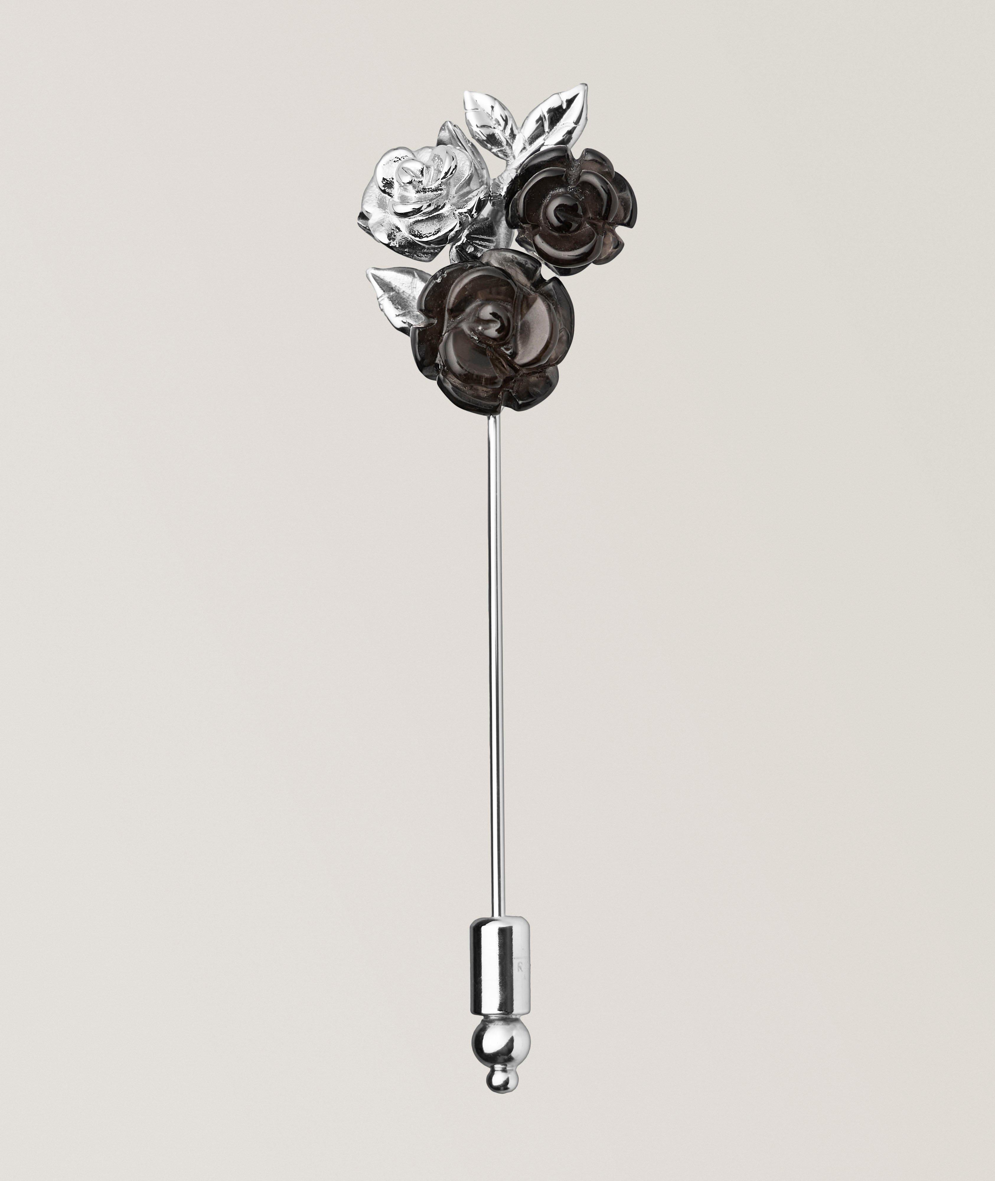 Tateossian Épinglette à détails de roses