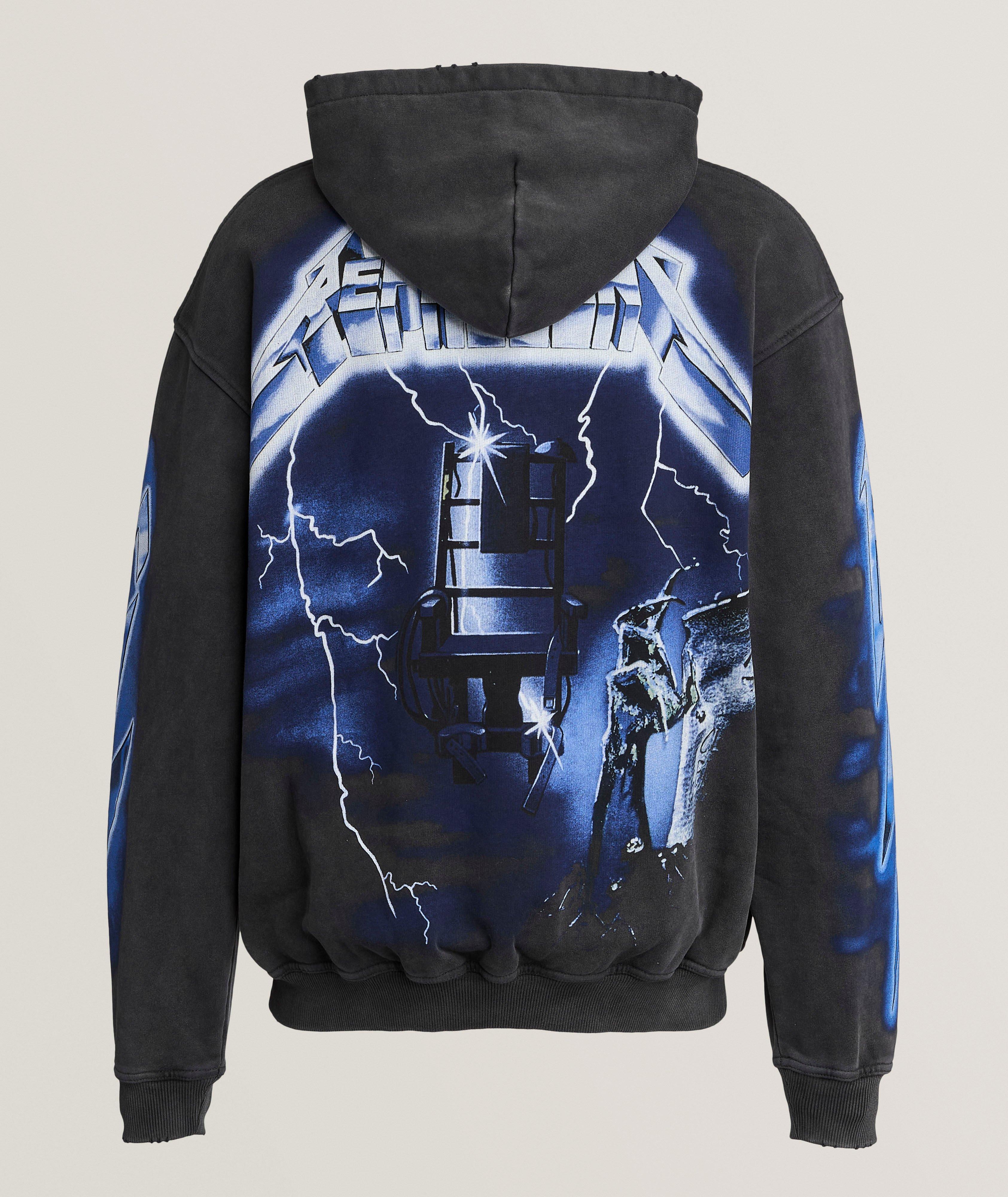 X Metallica Ride The Lightning Hooded Sweater image 1