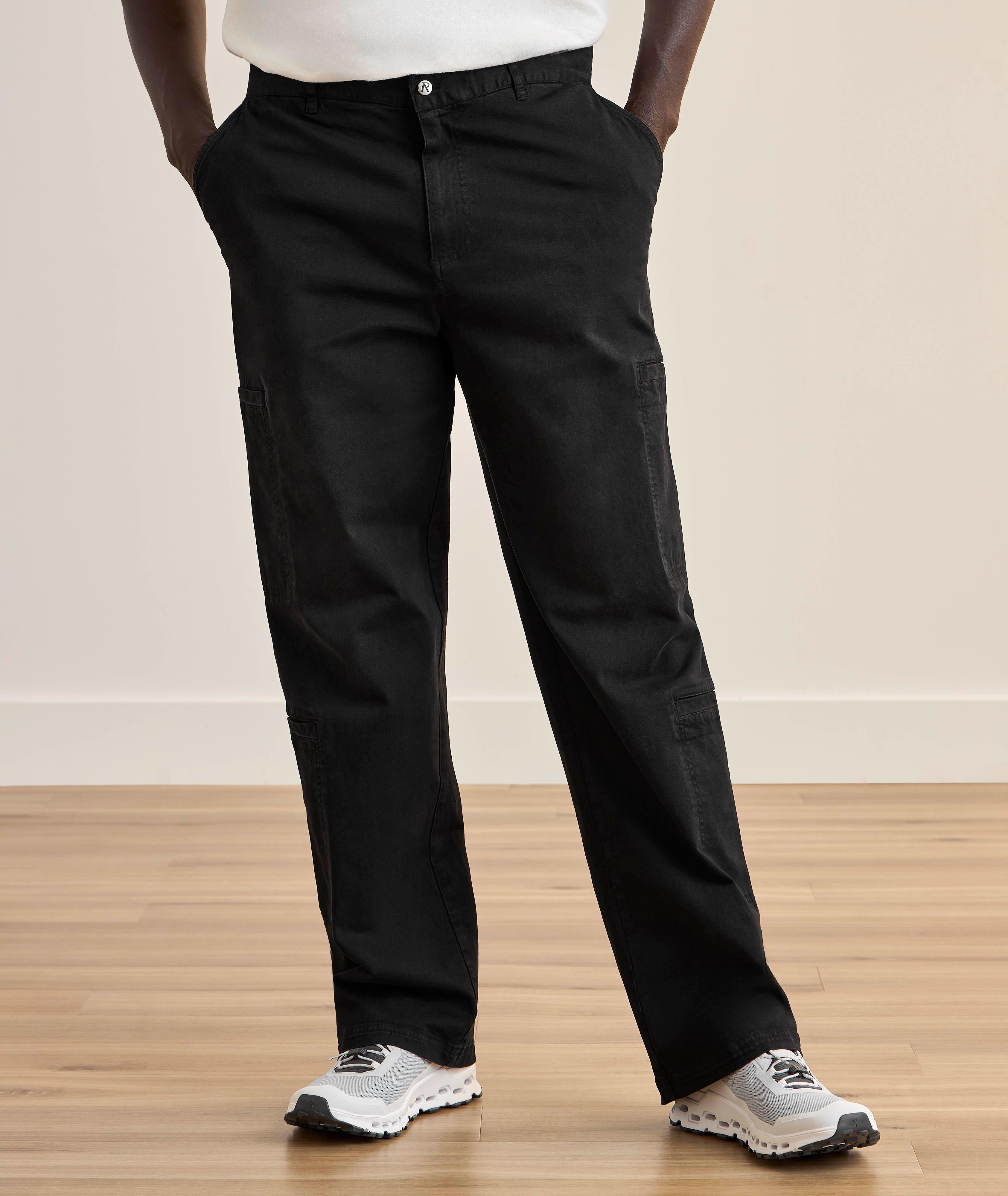 Pantalon cargo en coton extensible image 1
