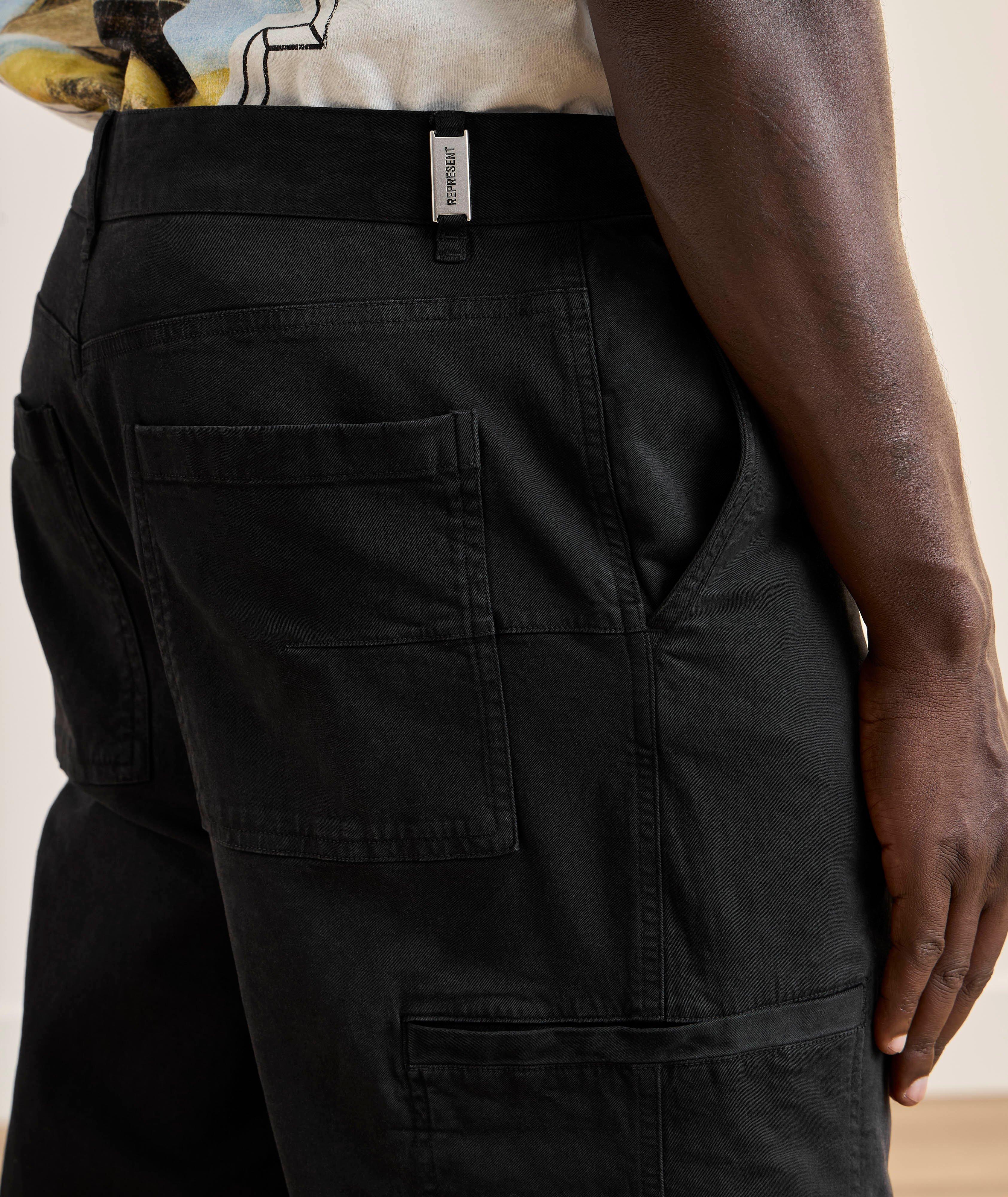 Pantalon cargo en coton extensible image 3