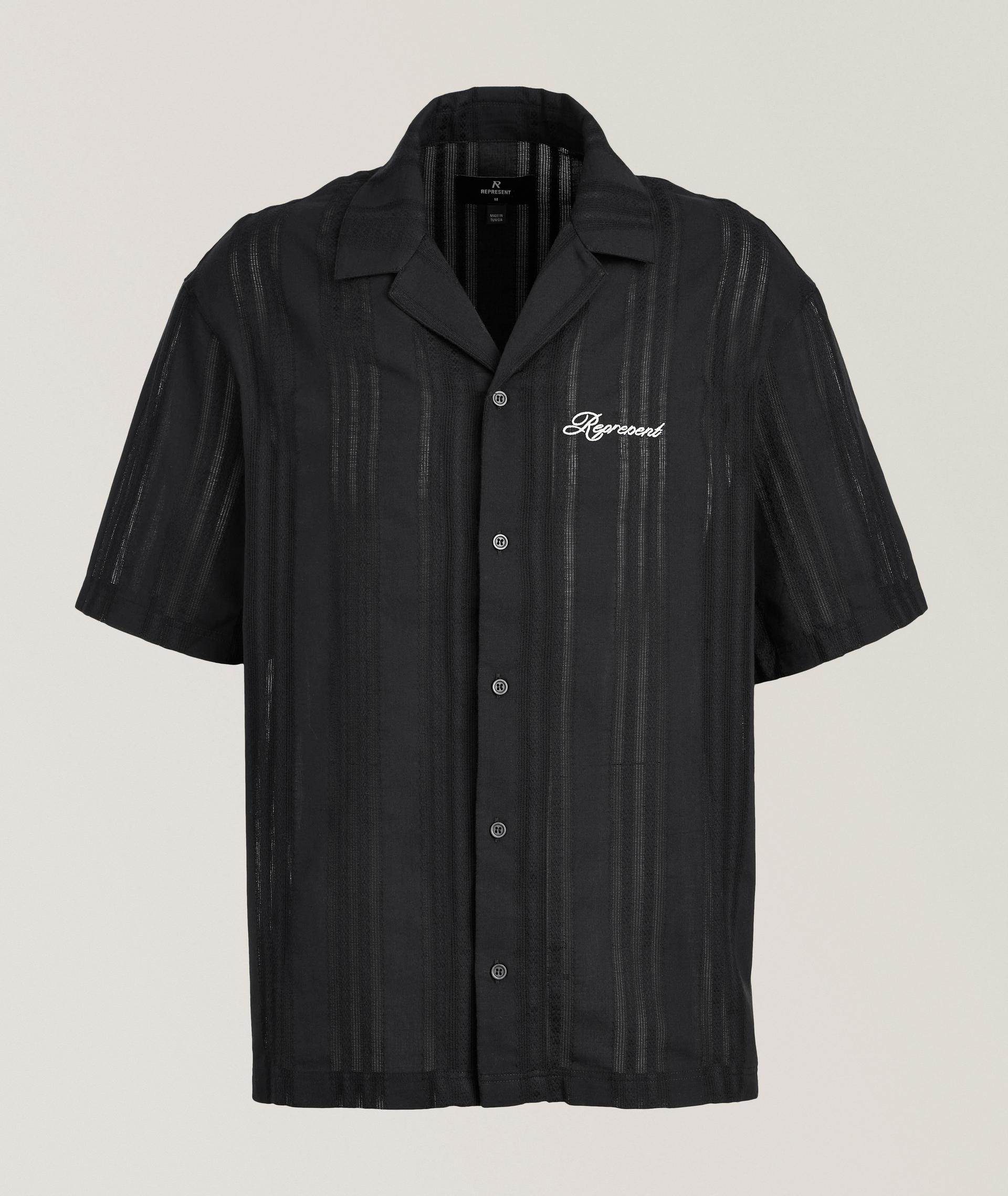 Embroidered Logo Camp Shirt image 0