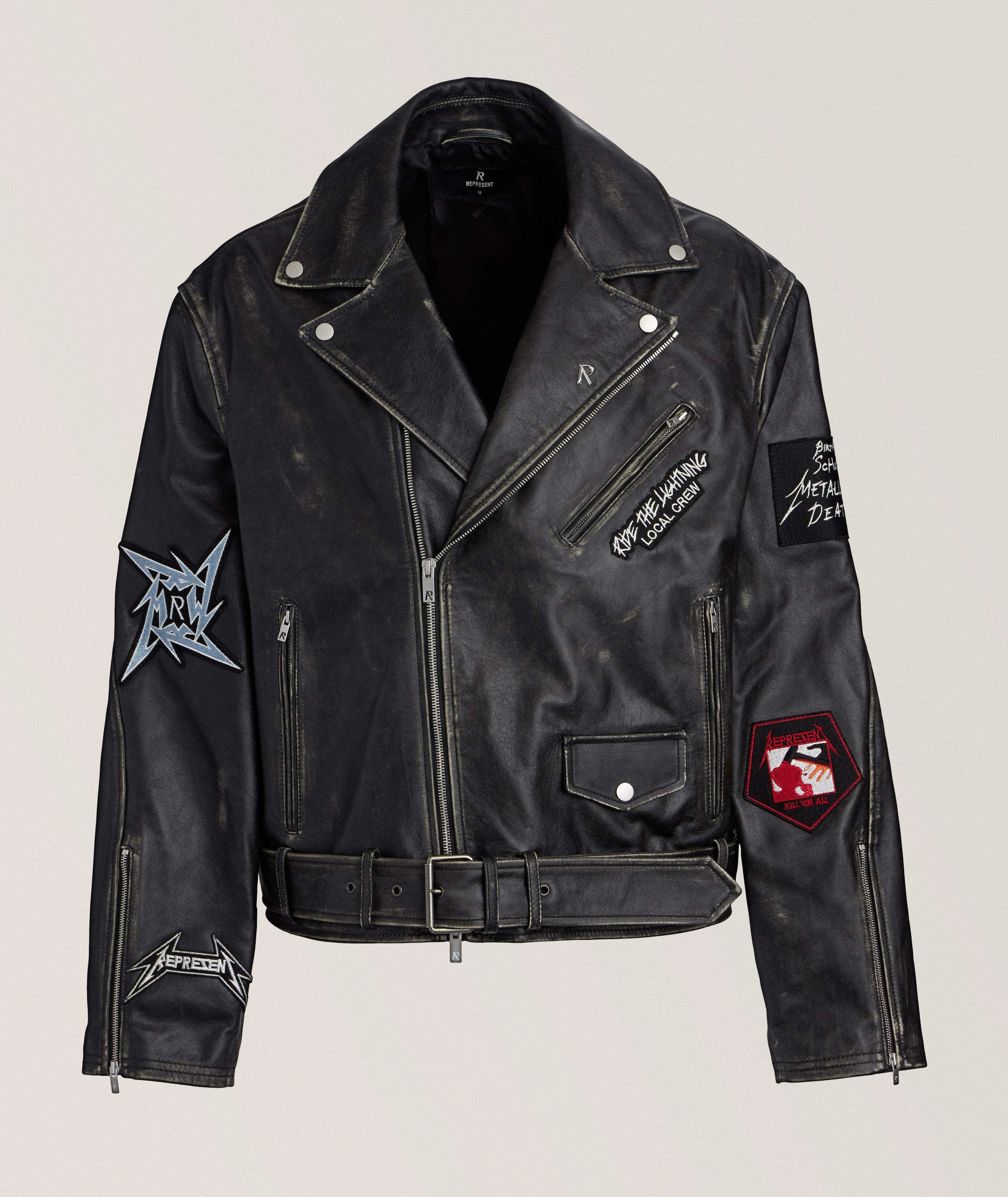 Blouson de style moto en cuir, collection Metallica image 0