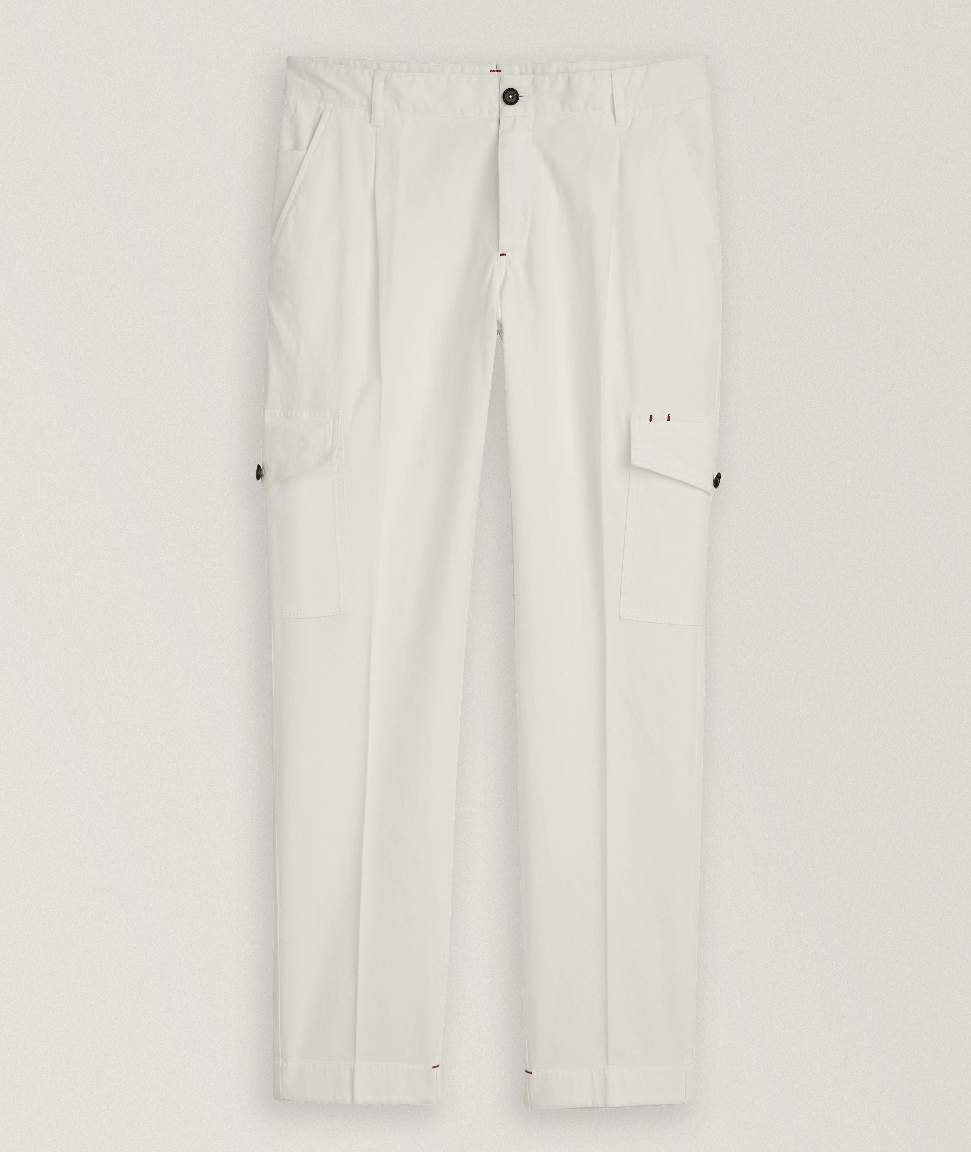 Pantalon cargo en coton et en cachemire image 0