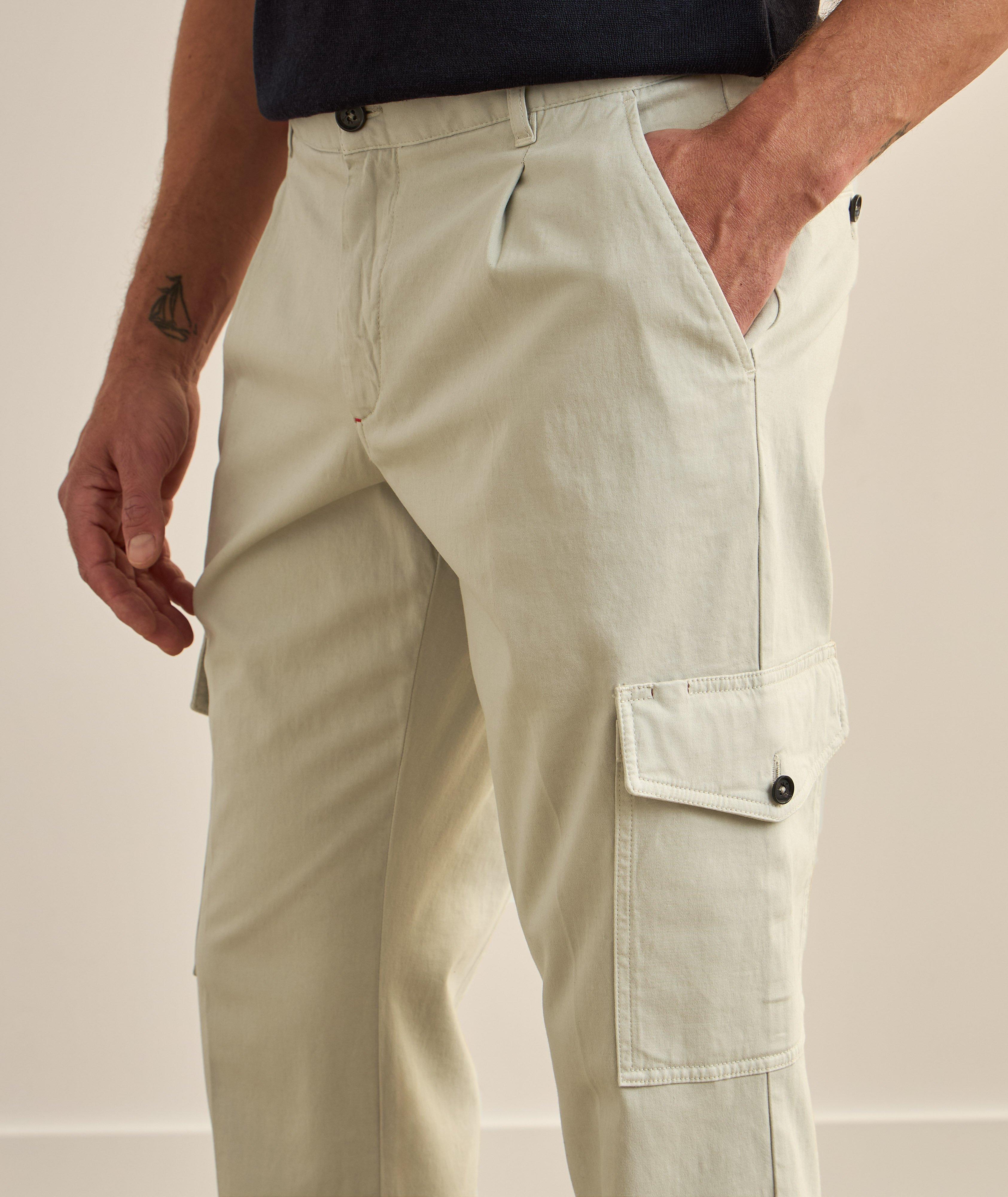 Stretch Cotton-Cashmere Sartorial Cargo Pants image 3