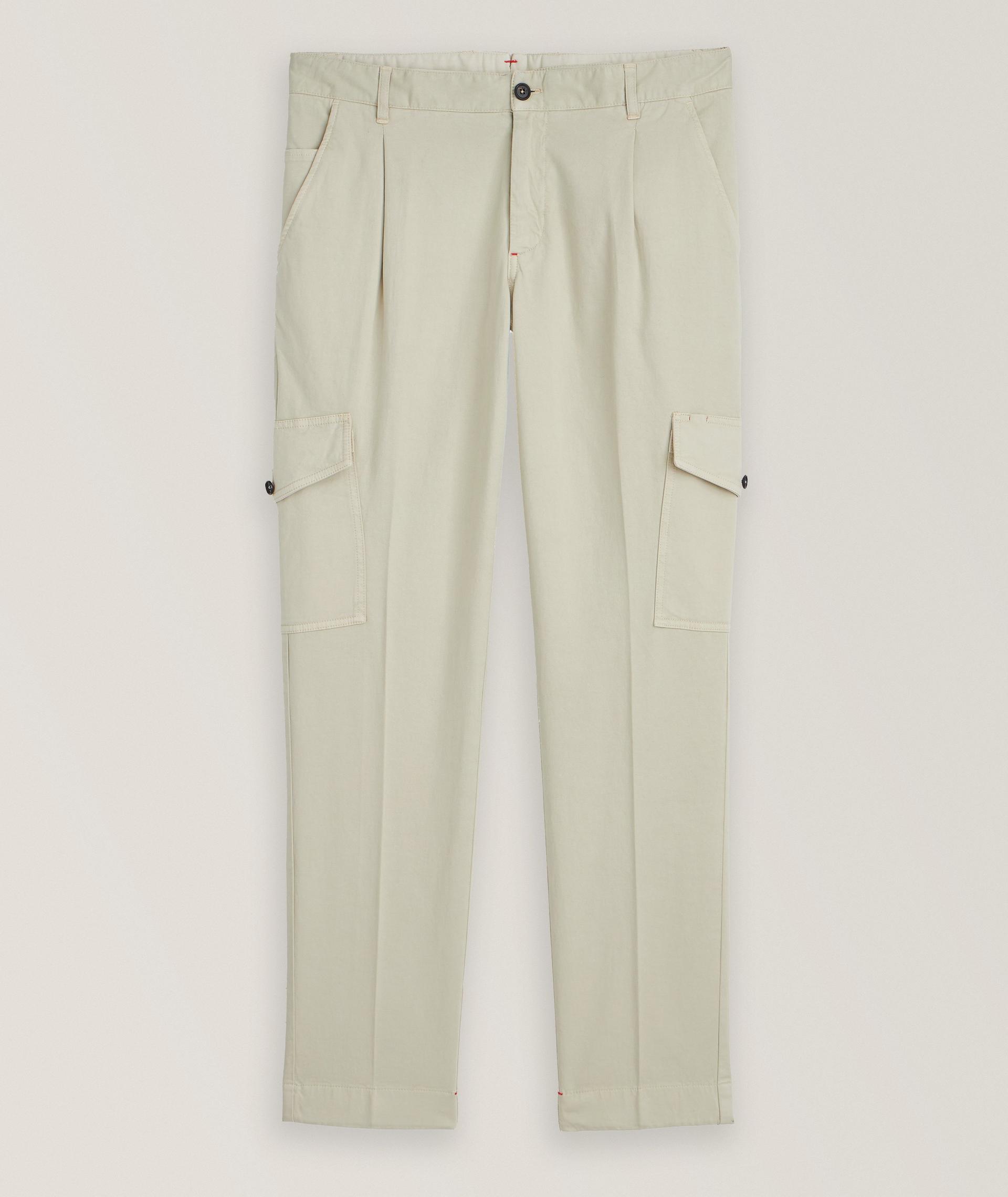 Pantalon cargo en coton et en cachemire image 0