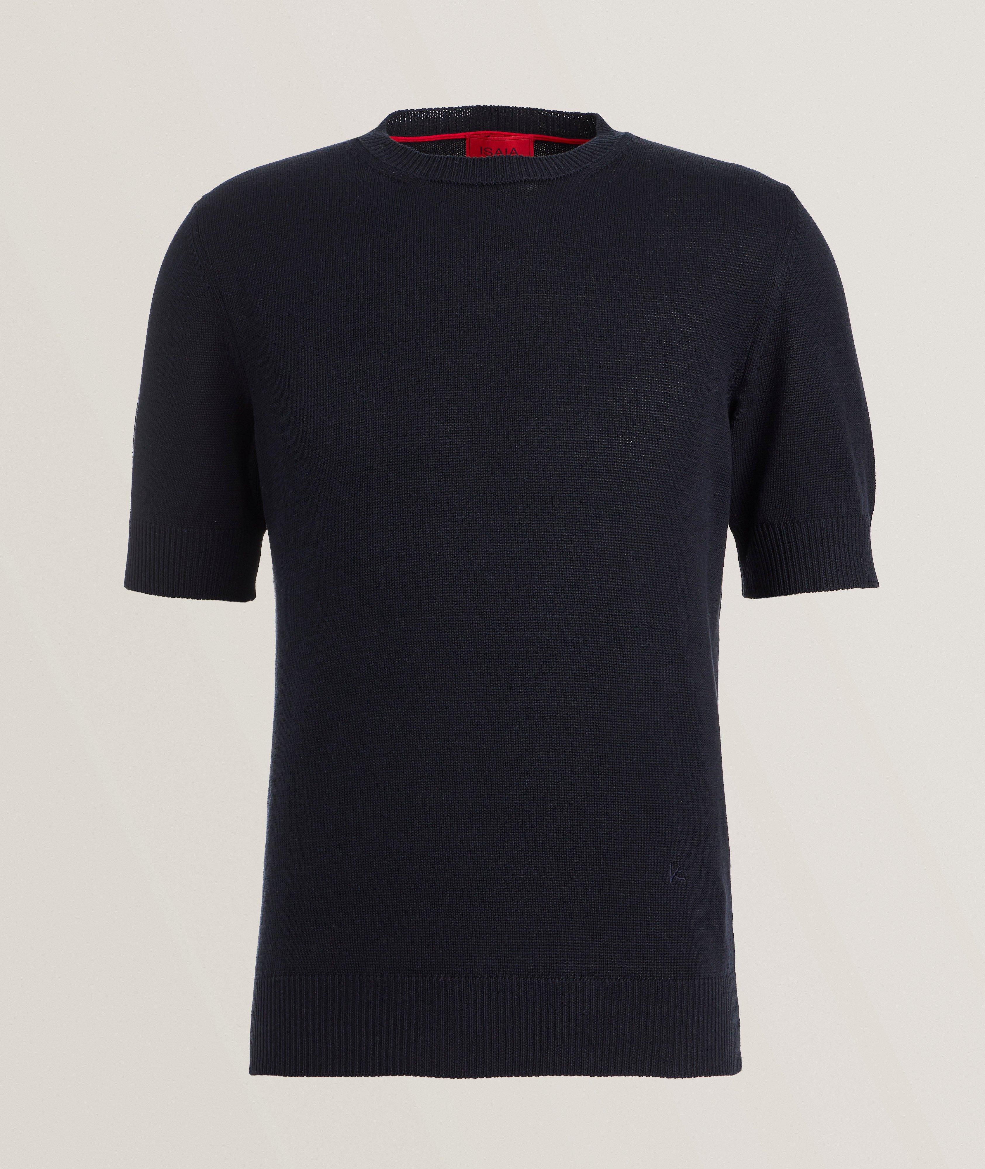 Silk-Linen Knit T-Shirt image 0