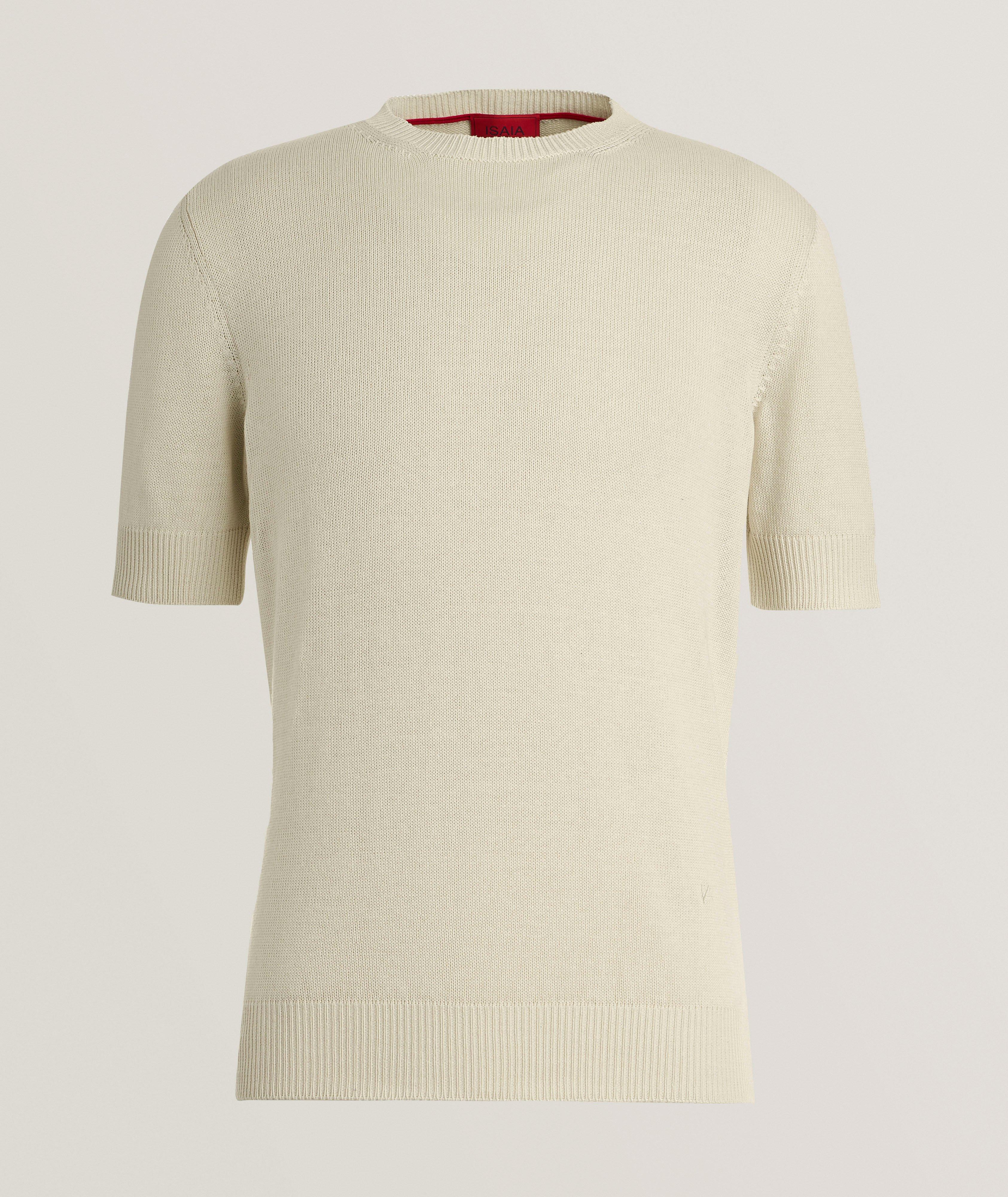 Silk-Linen Knit T-Shirt image 0