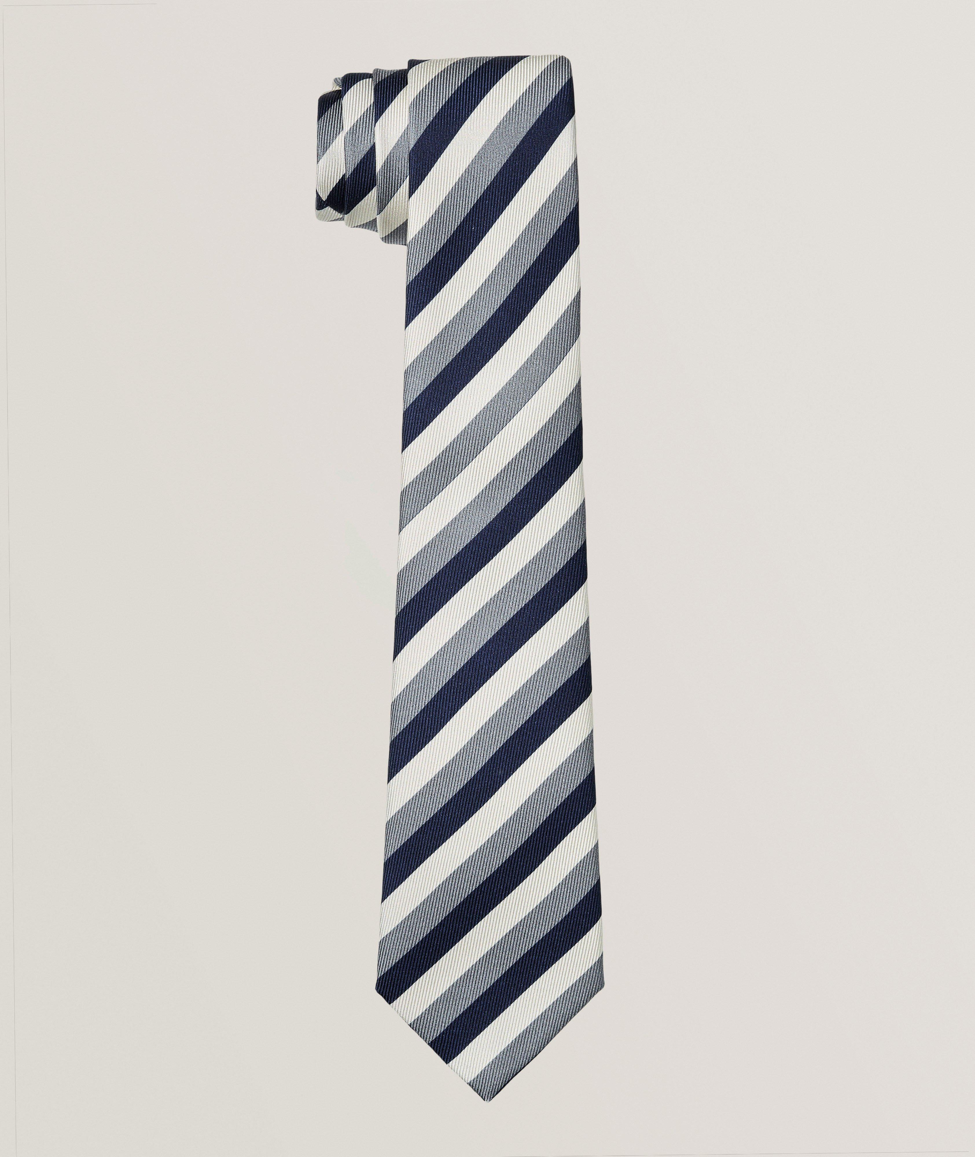 Striped Silk Tie image 0