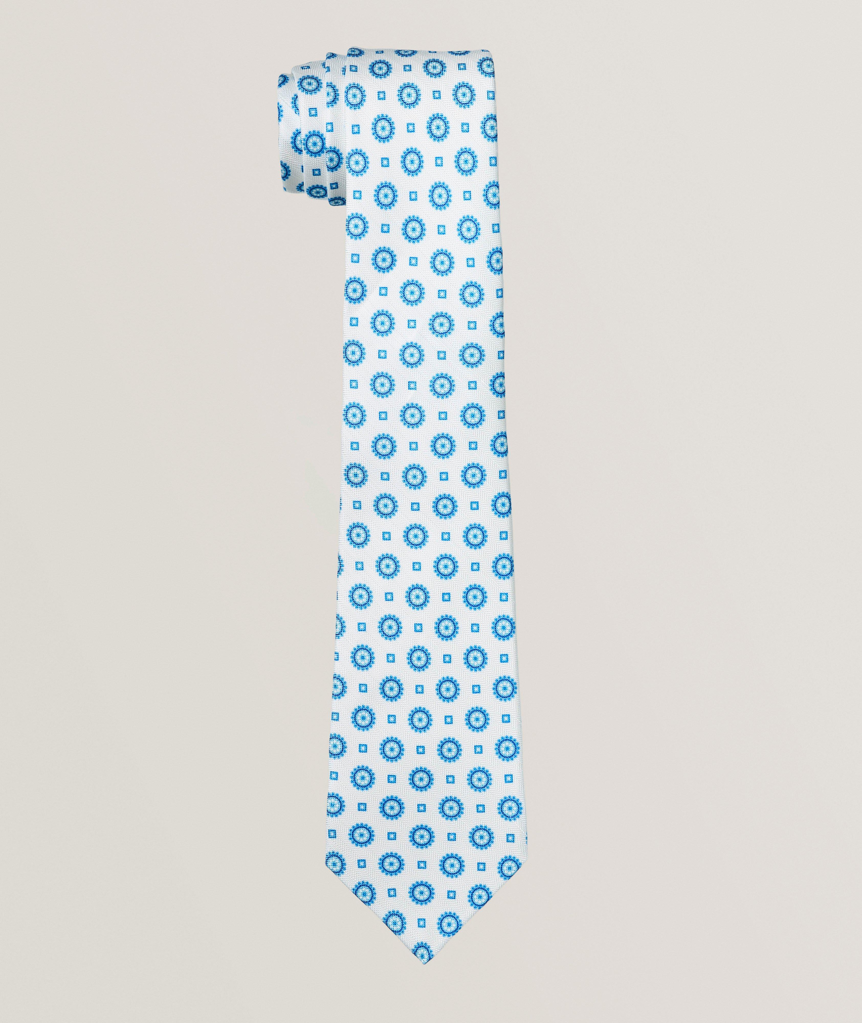 Medallion Silk-Linen Tie image 0