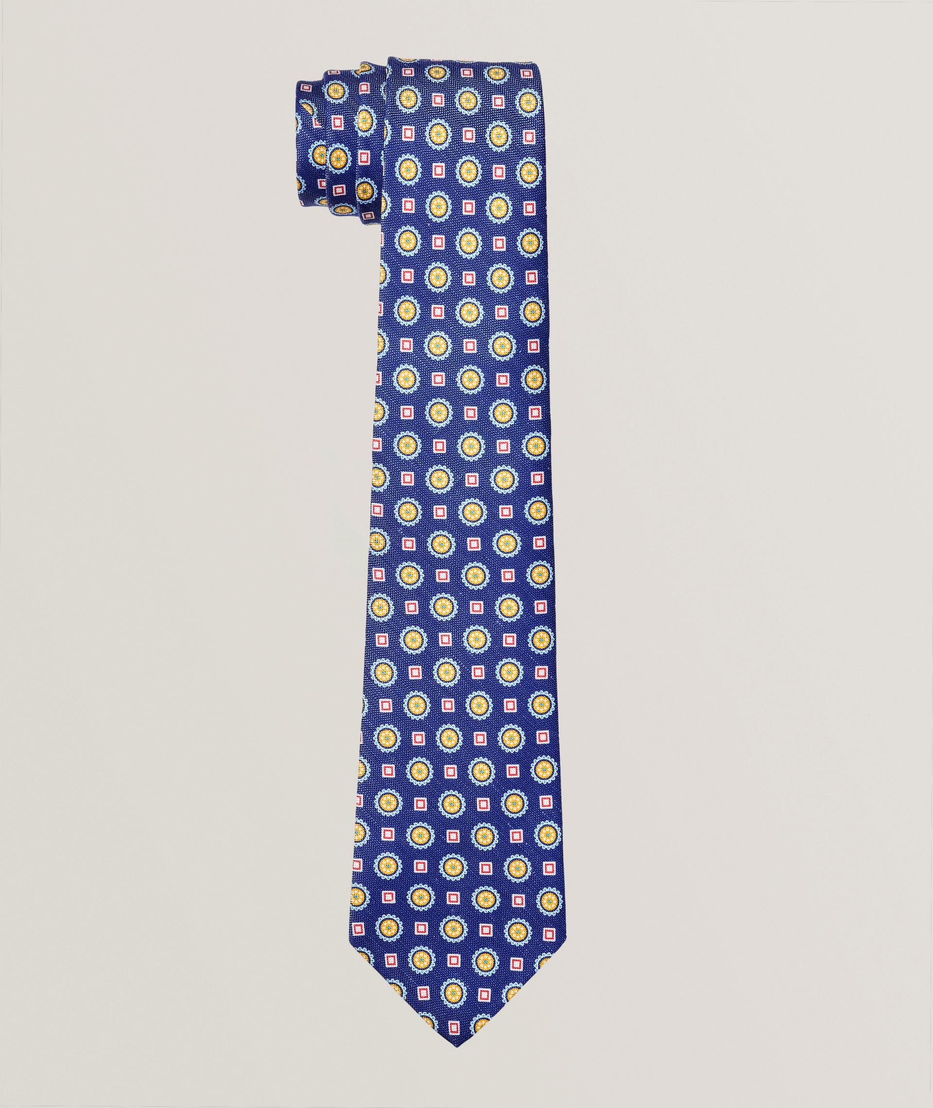 Medallion Silk-Linen Tie image 0
