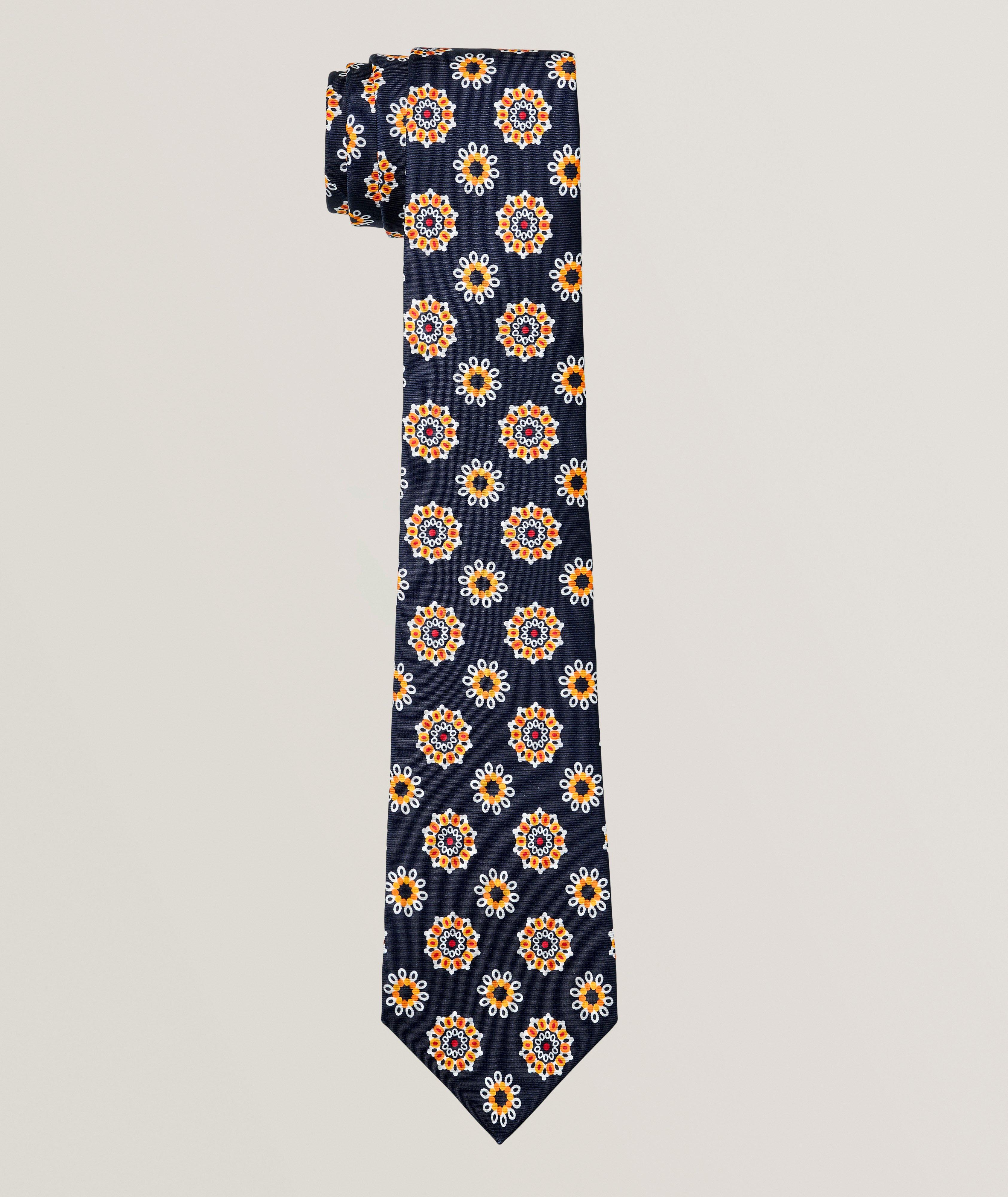 Large Medallion Silk Tie image 0