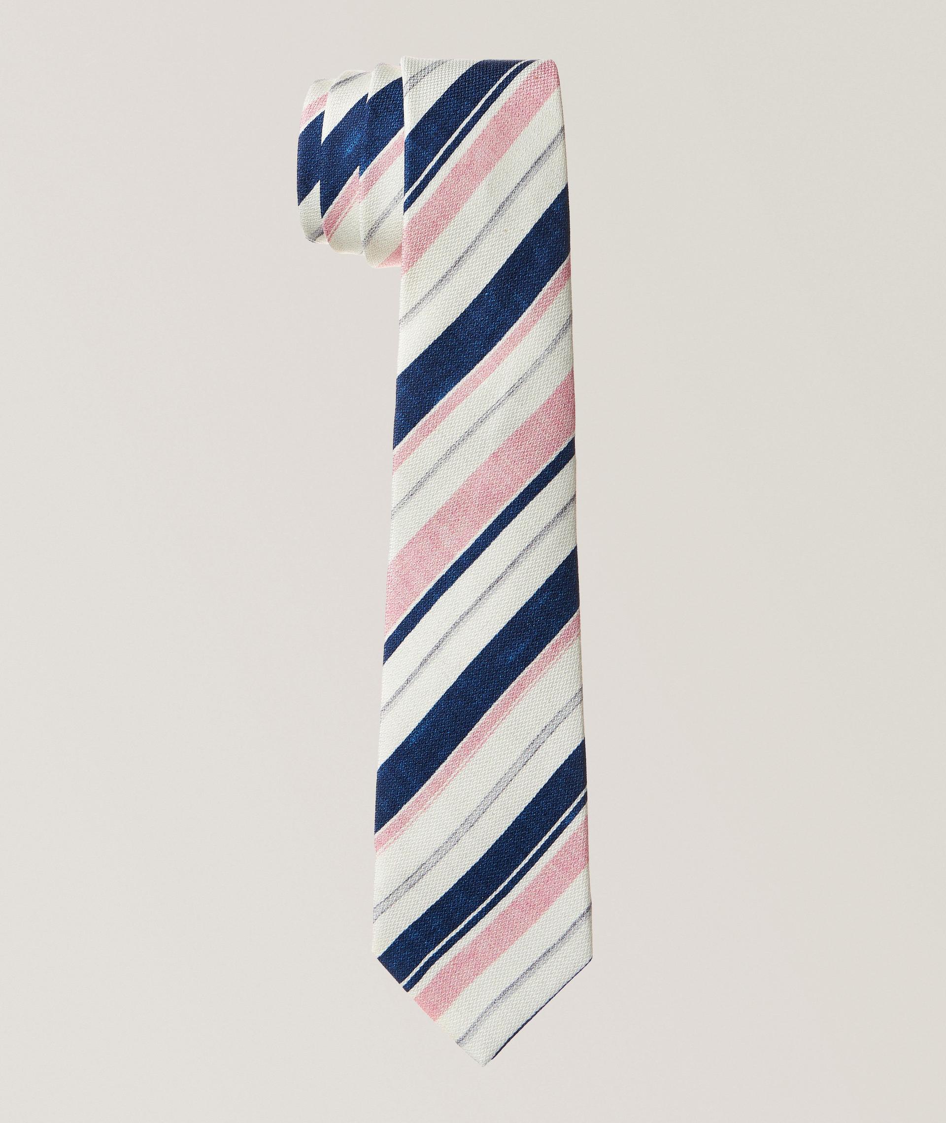 Striped Silk Tie image 0