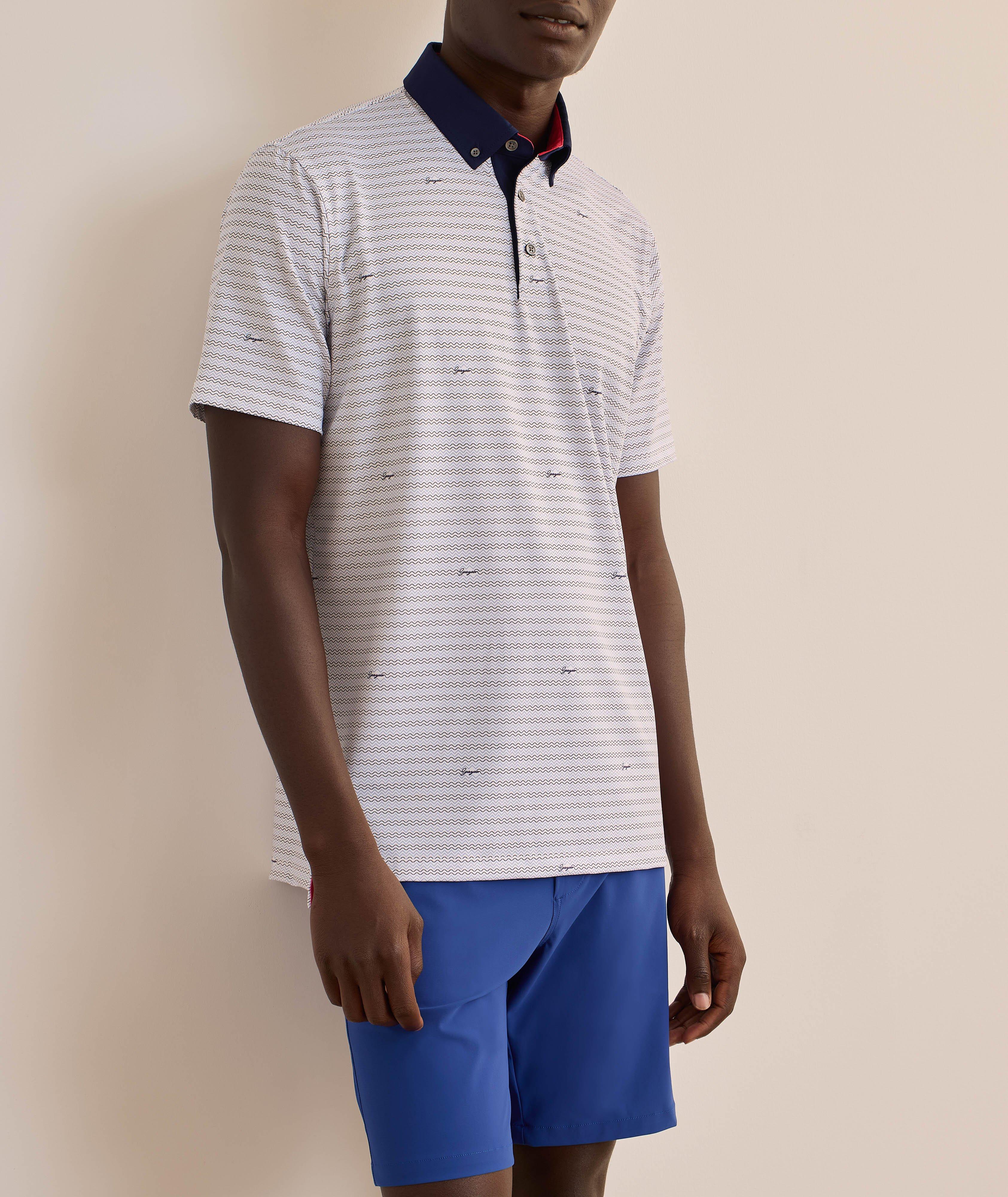 Wavy Stripe Performance Golf Polo image 1