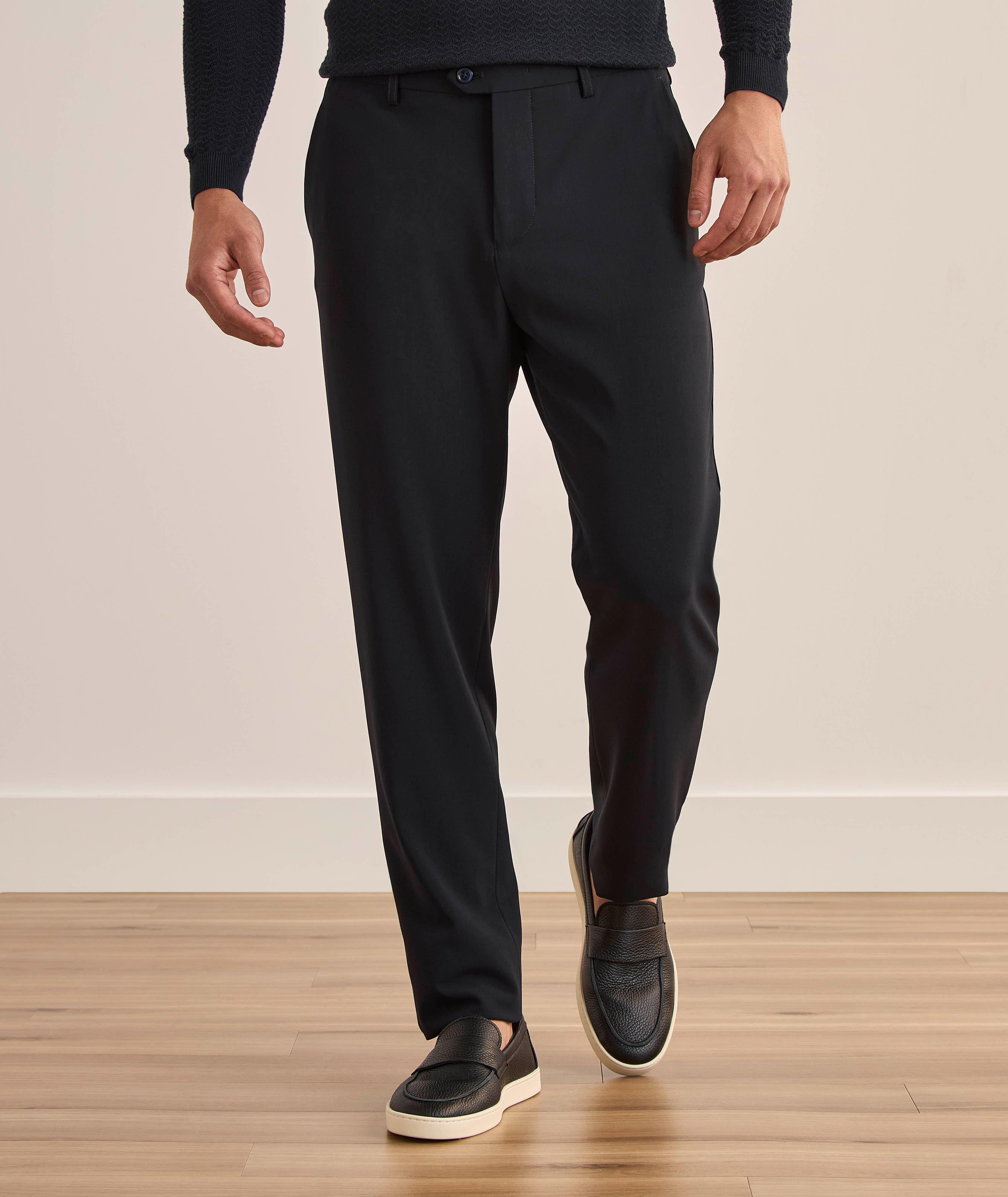 Pantalon fuselé en crêpe de laine extensible image 1