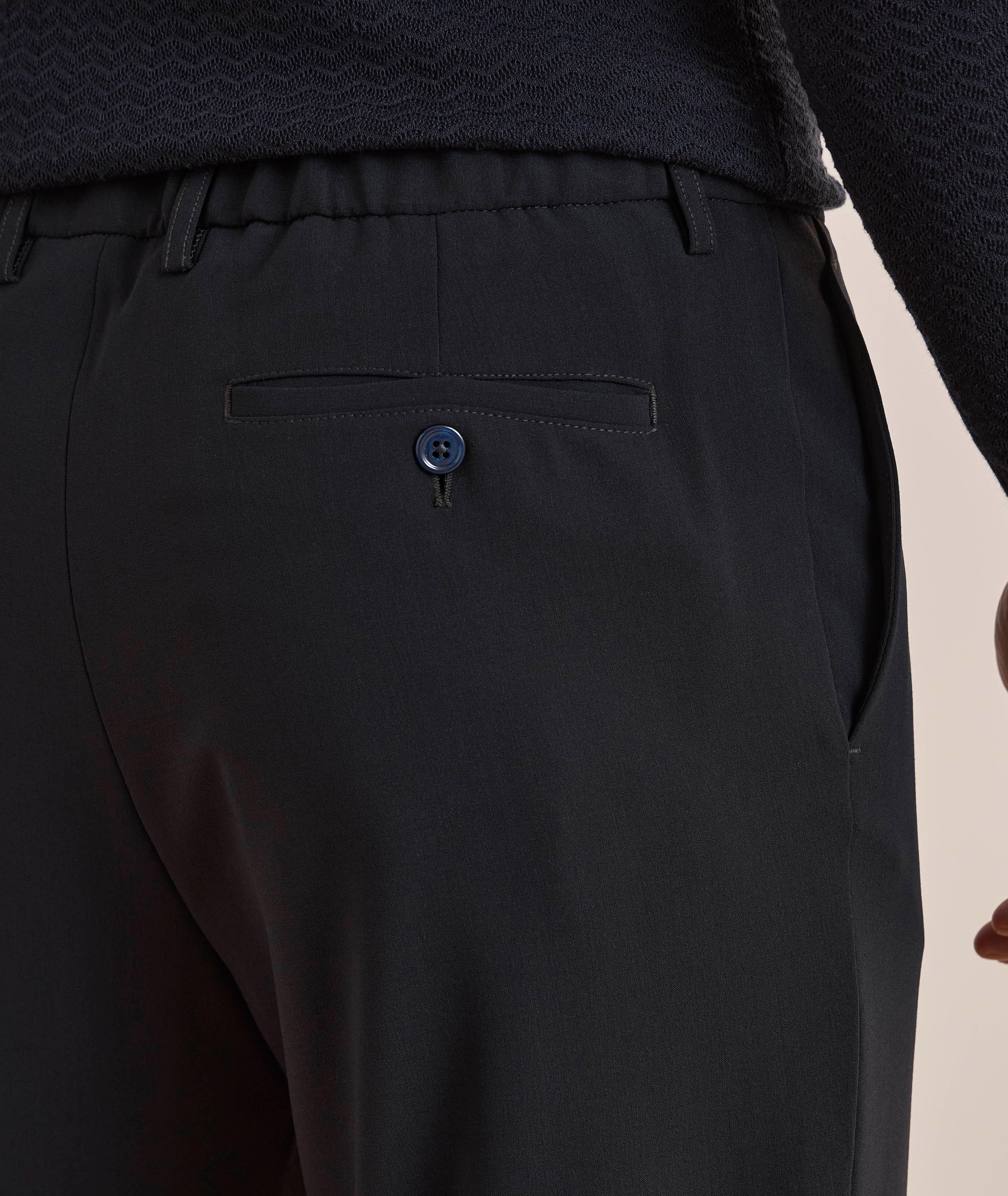 Pantalon fuselé en crêpe de laine extensible image 3