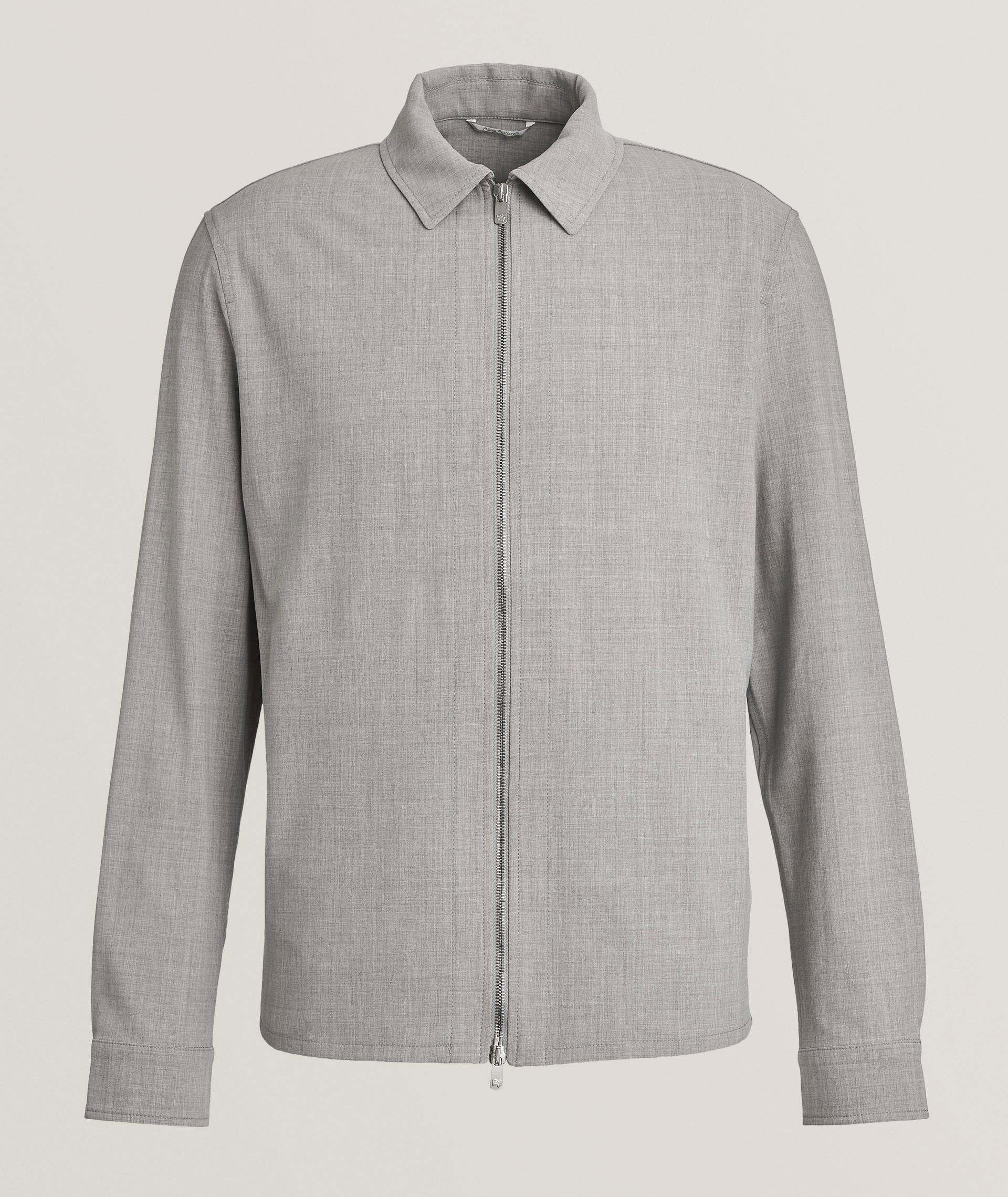 Blouson en laine vierge extensible à glissière image 0