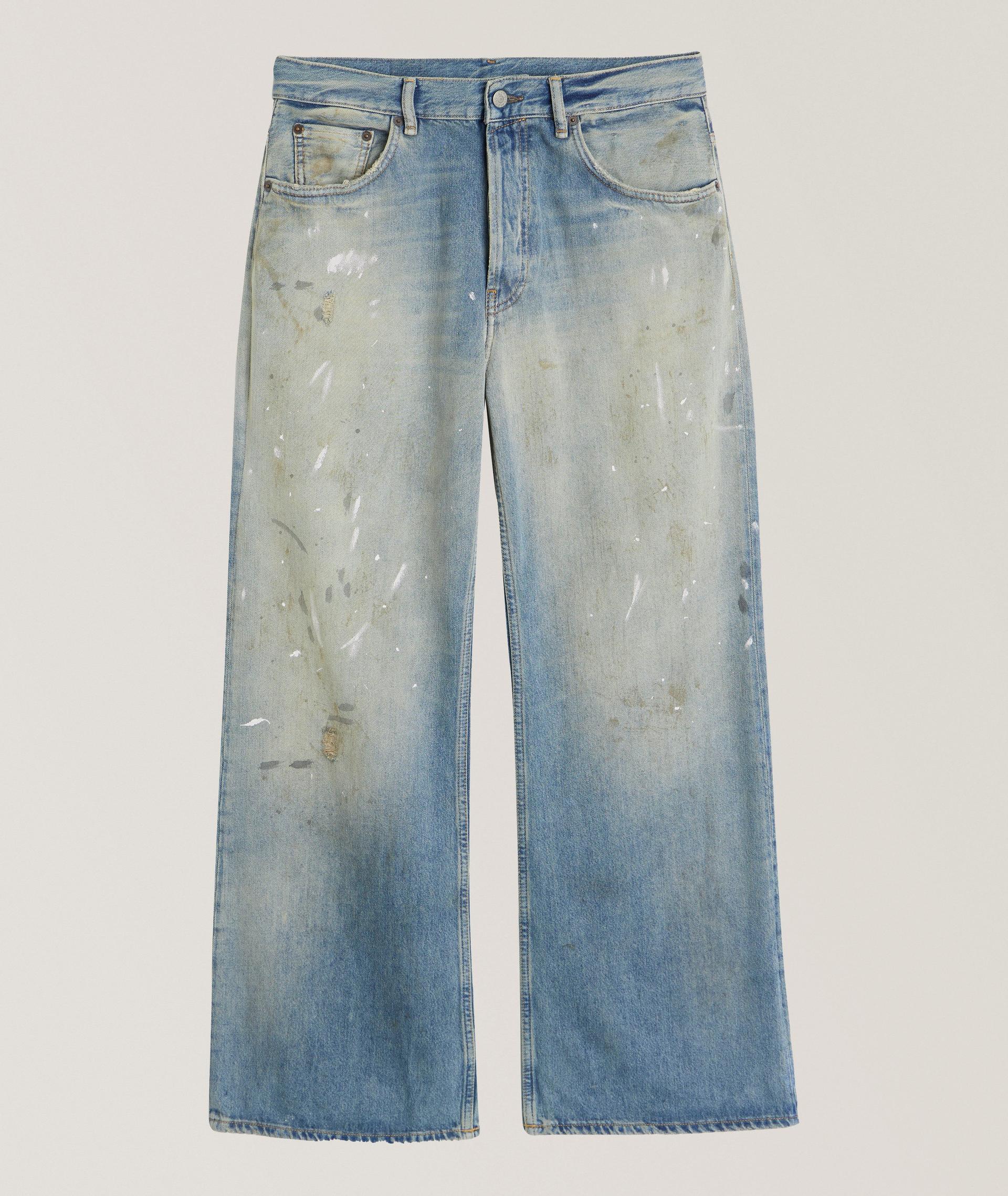 2021 Distressed Paint Splatter Jeans image 0