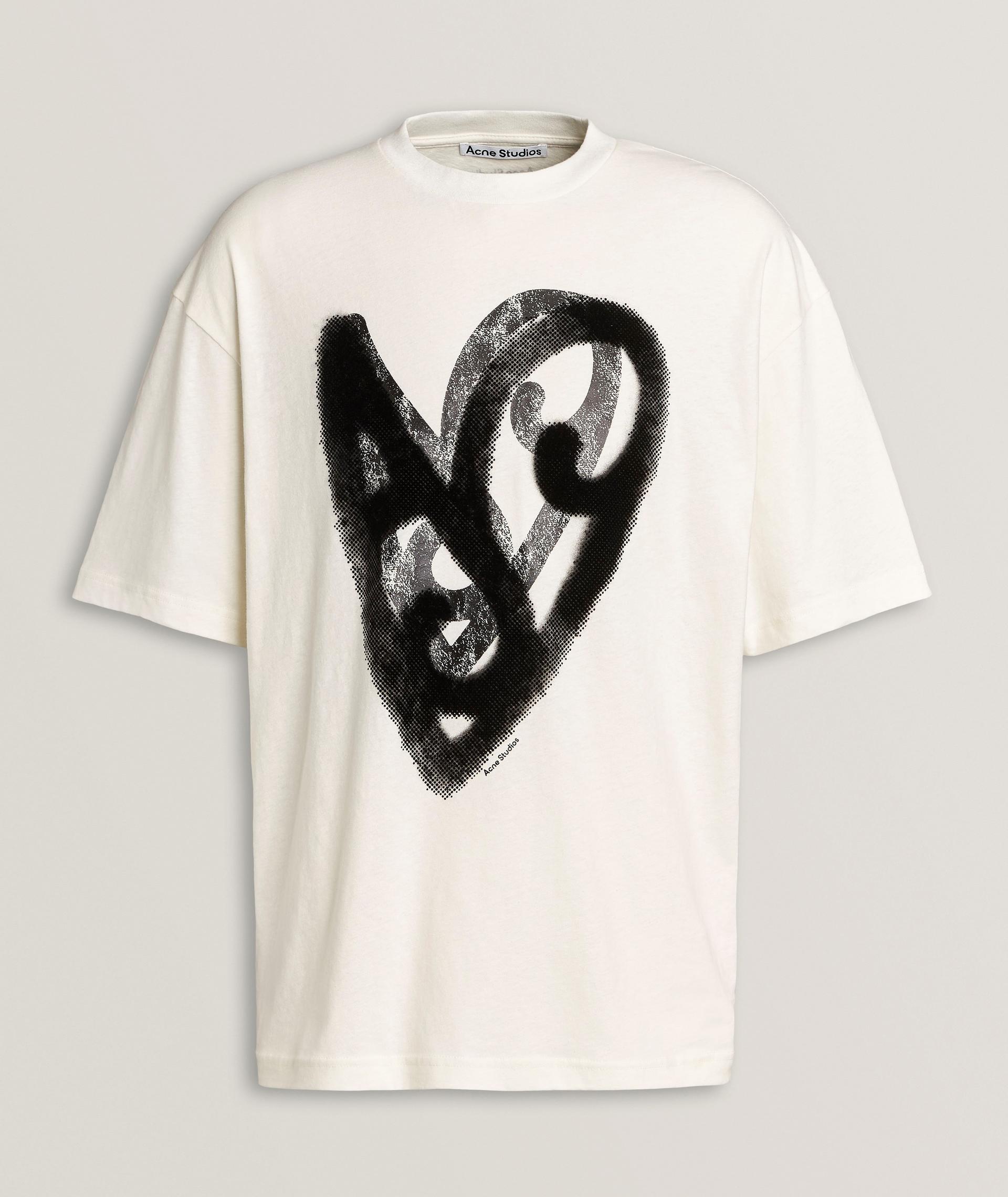 T-shirt en coton et en chanvre avec image de cœur image 0