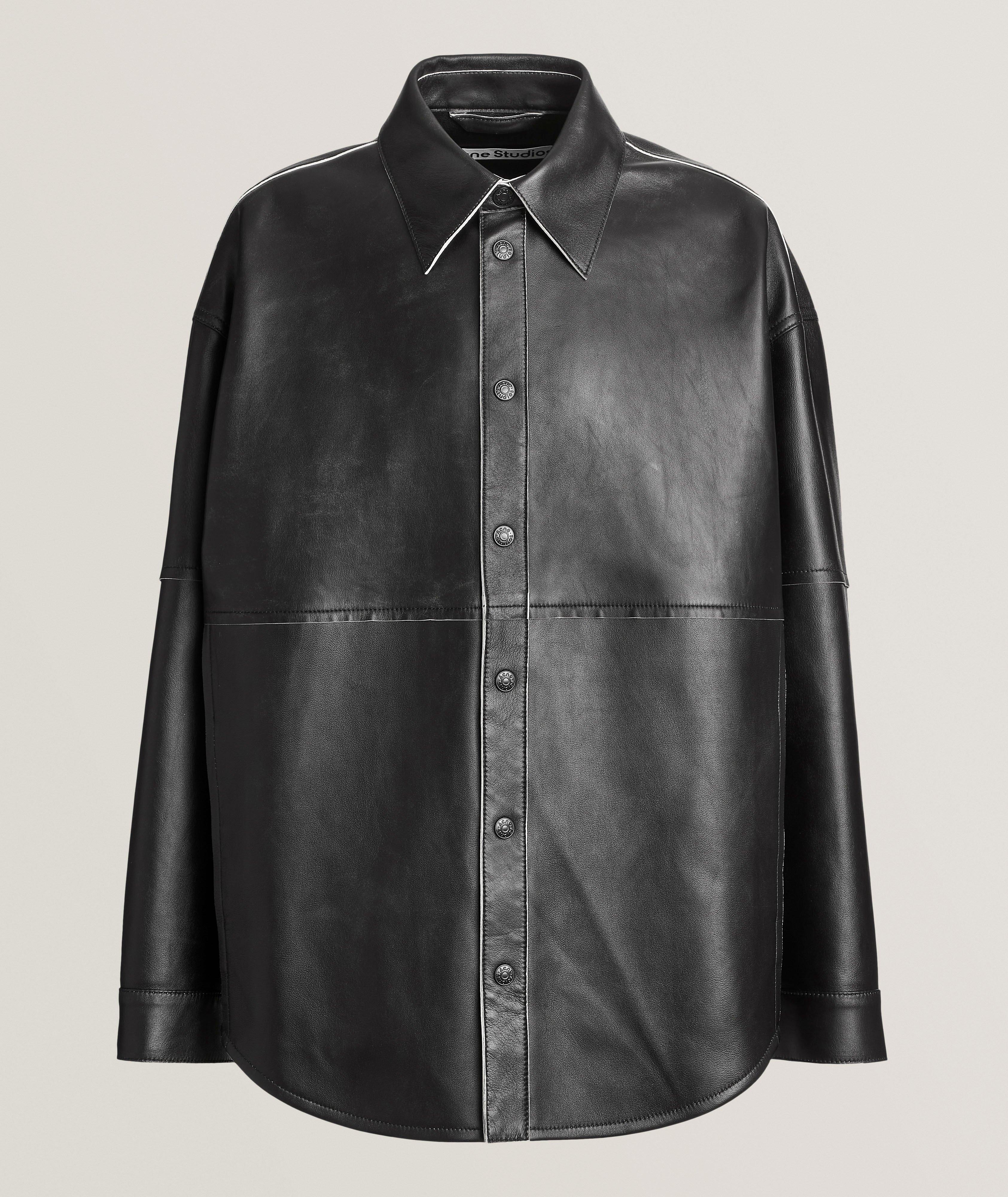 Leather Piping Overshirt image 0