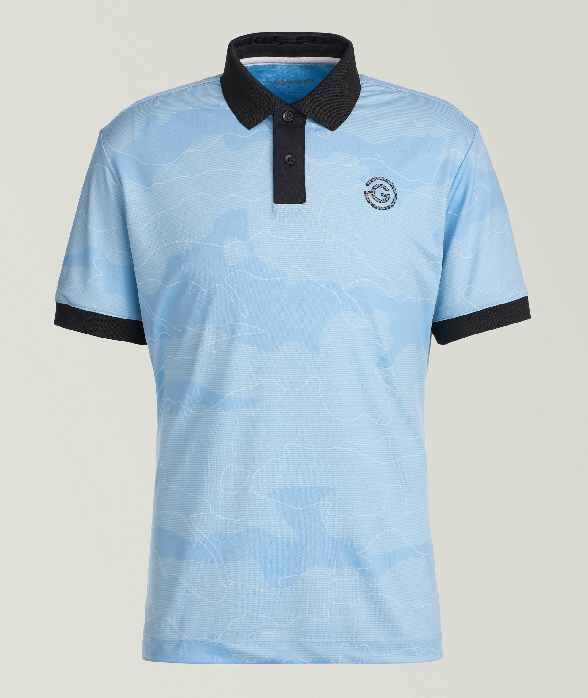Camo Print Golf Polo Shirt image 0