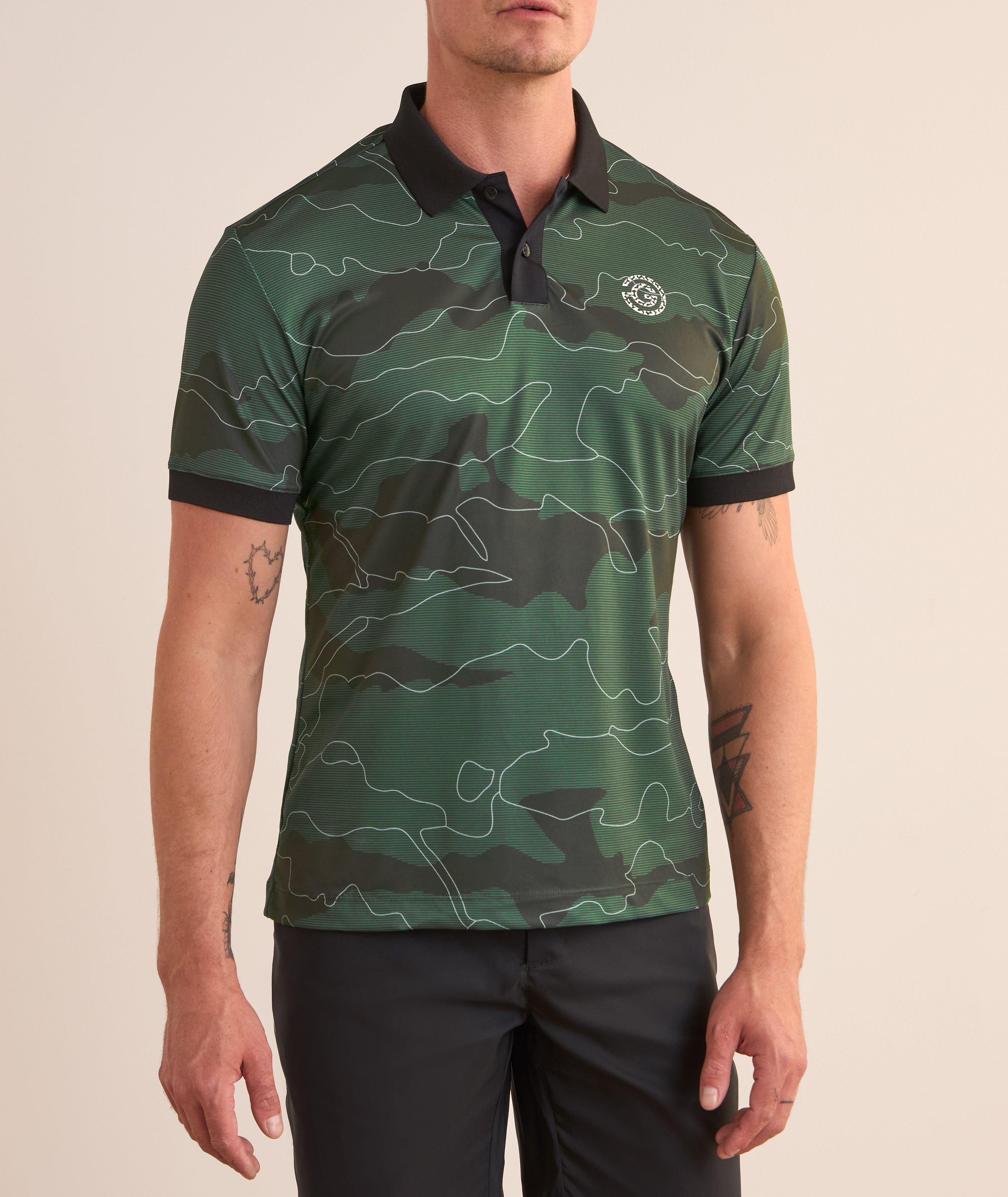 Camo Print Golf Polo Shirt image 1