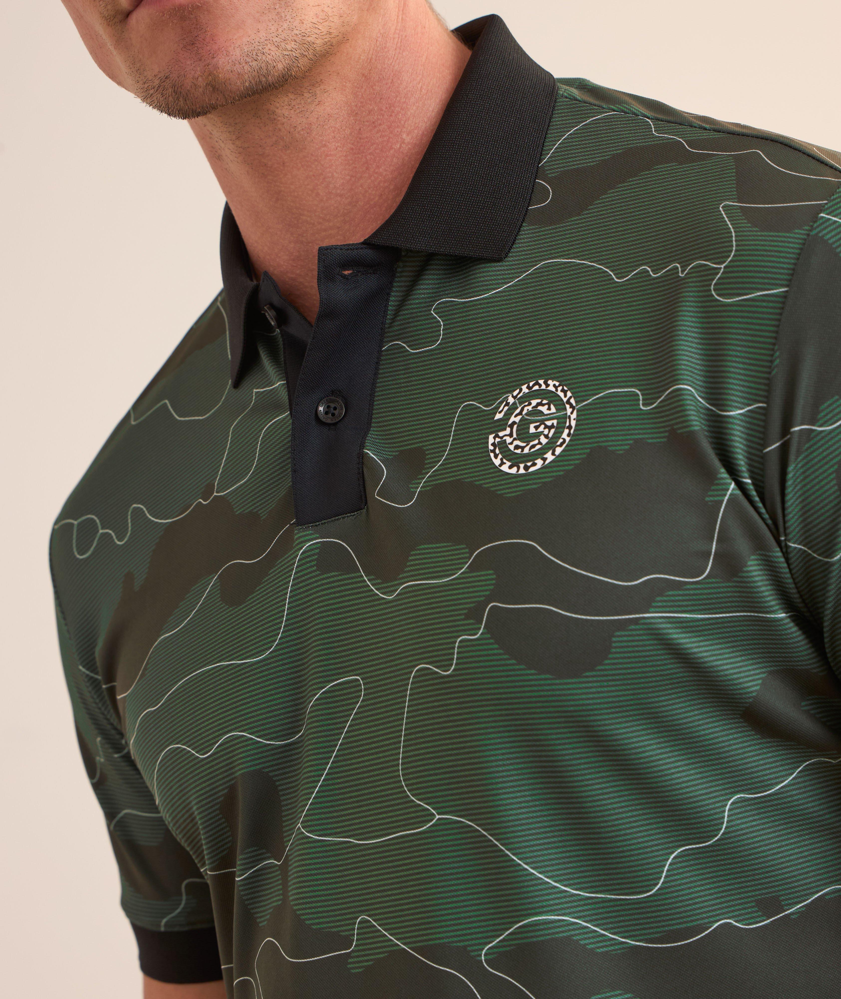 Camo Print Golf Polo Shirt image 3