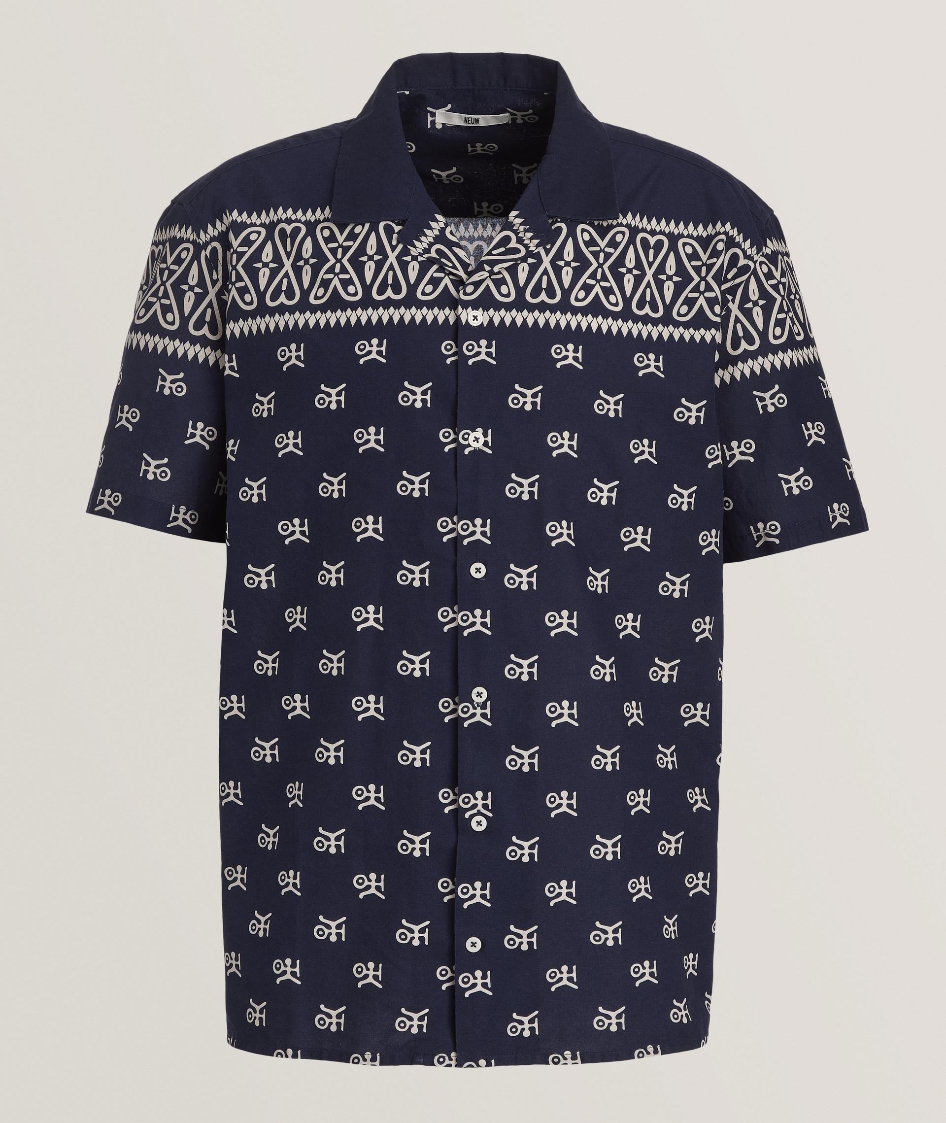 Scarf Print Camp Shirt image 0