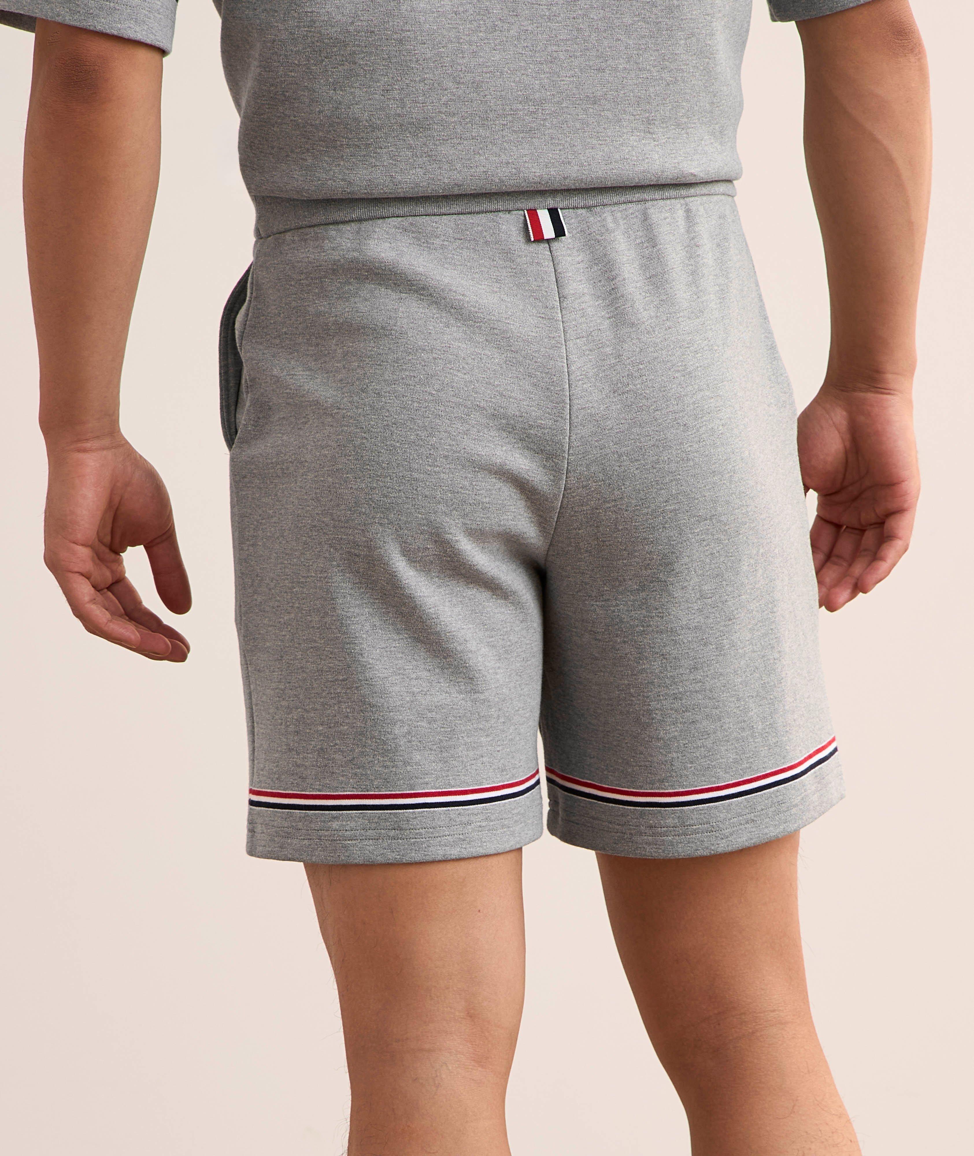 Striped-Trim Cotton Drawstring Shorts  image 2