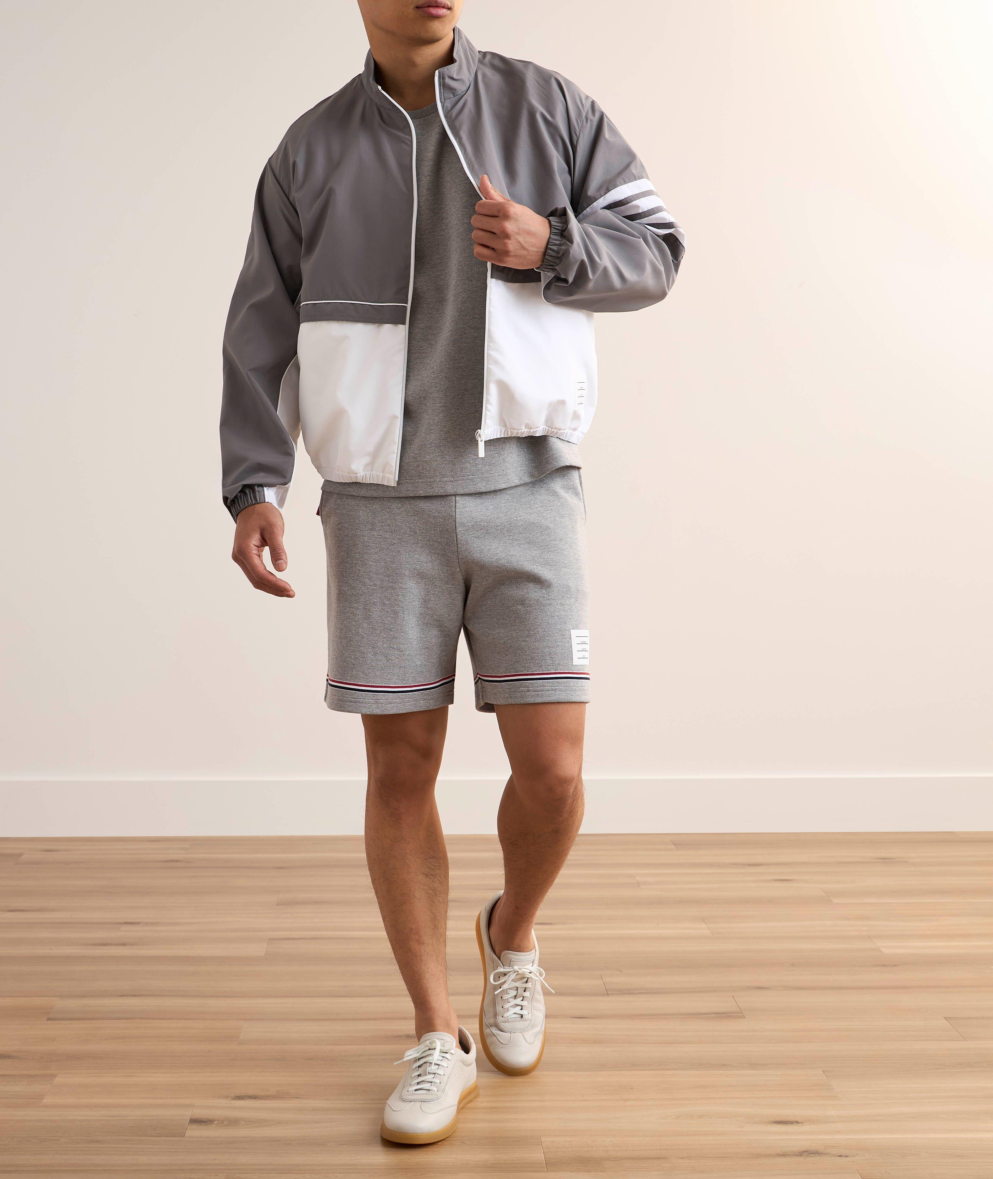 Striped-Trim Cotton Drawstring Shorts  image 4