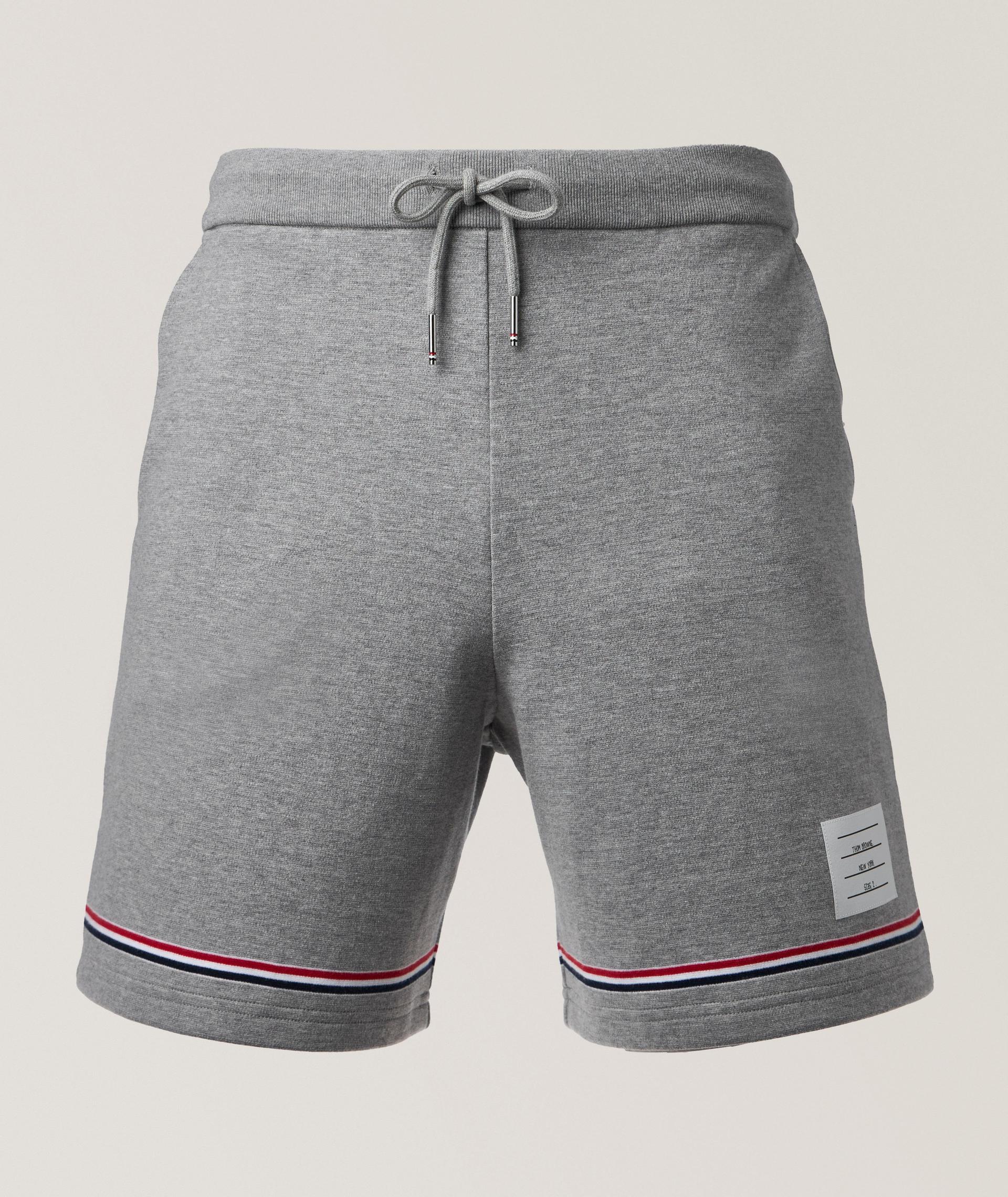 Striped-Trim Cotton Drawstring Shorts  image 0