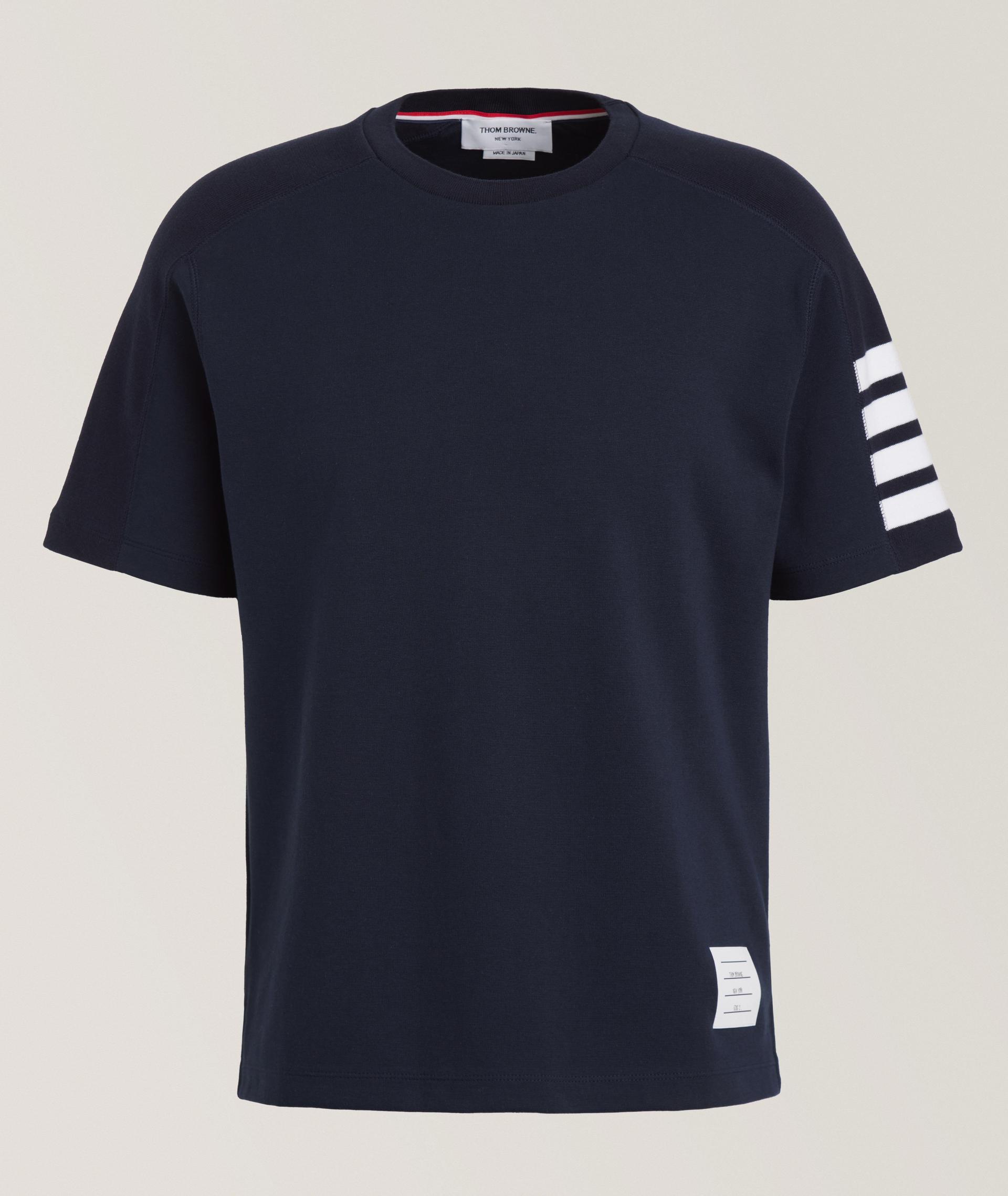 Four-Bar Cotton Knit T-Shirt  image 0