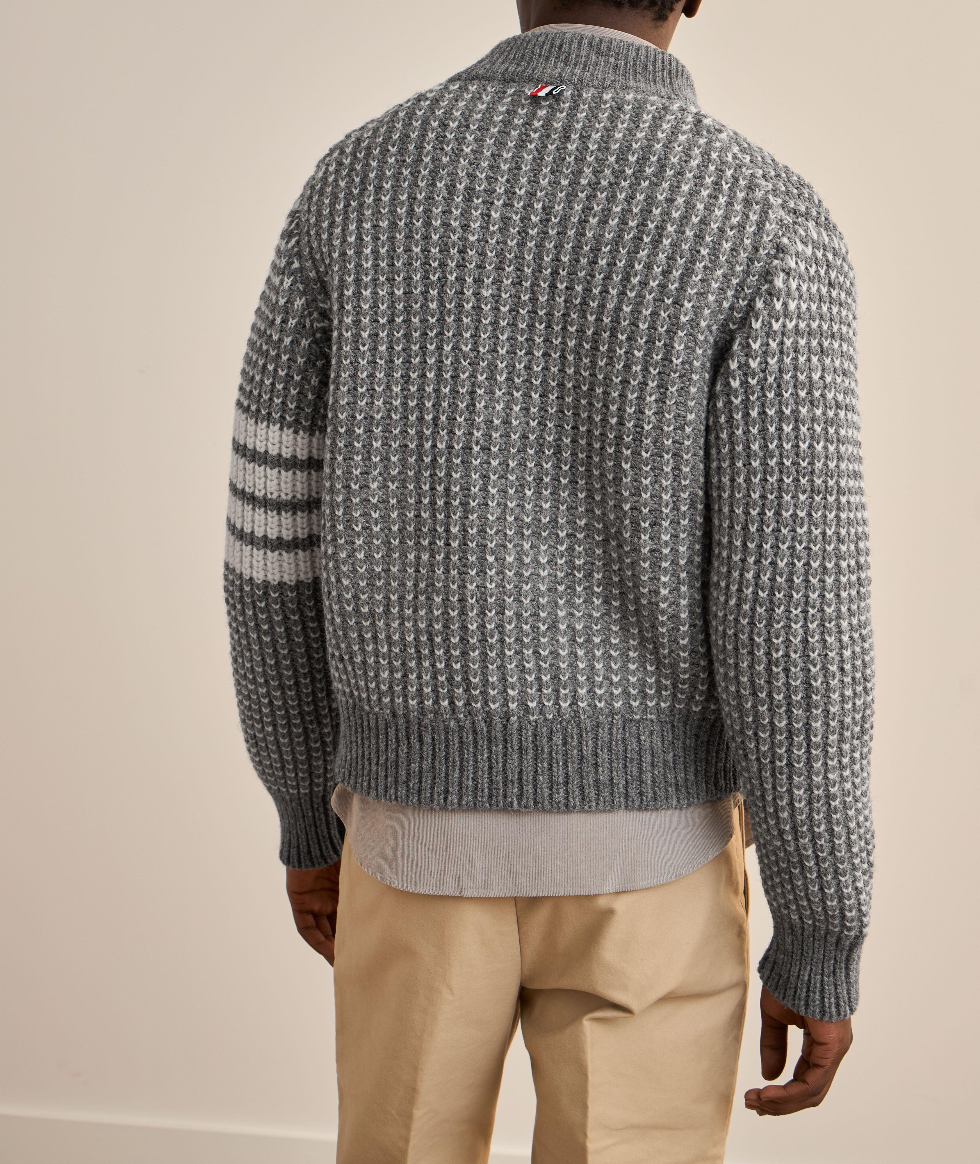 4-Bar Rib Stitch Wool Cardigan image 2