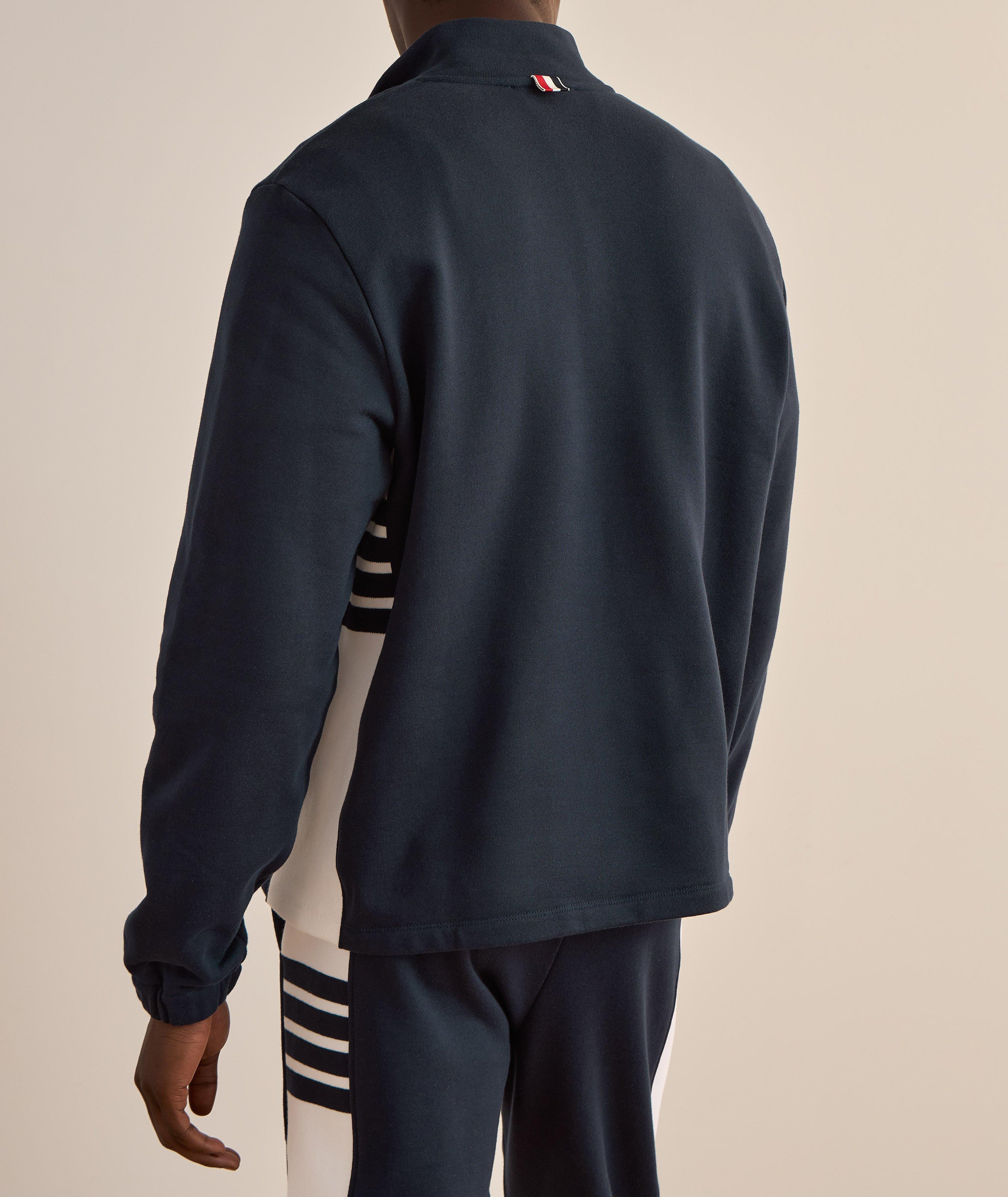 4-Bar Stripe Colourblock Half-Zip Sweater  image 2