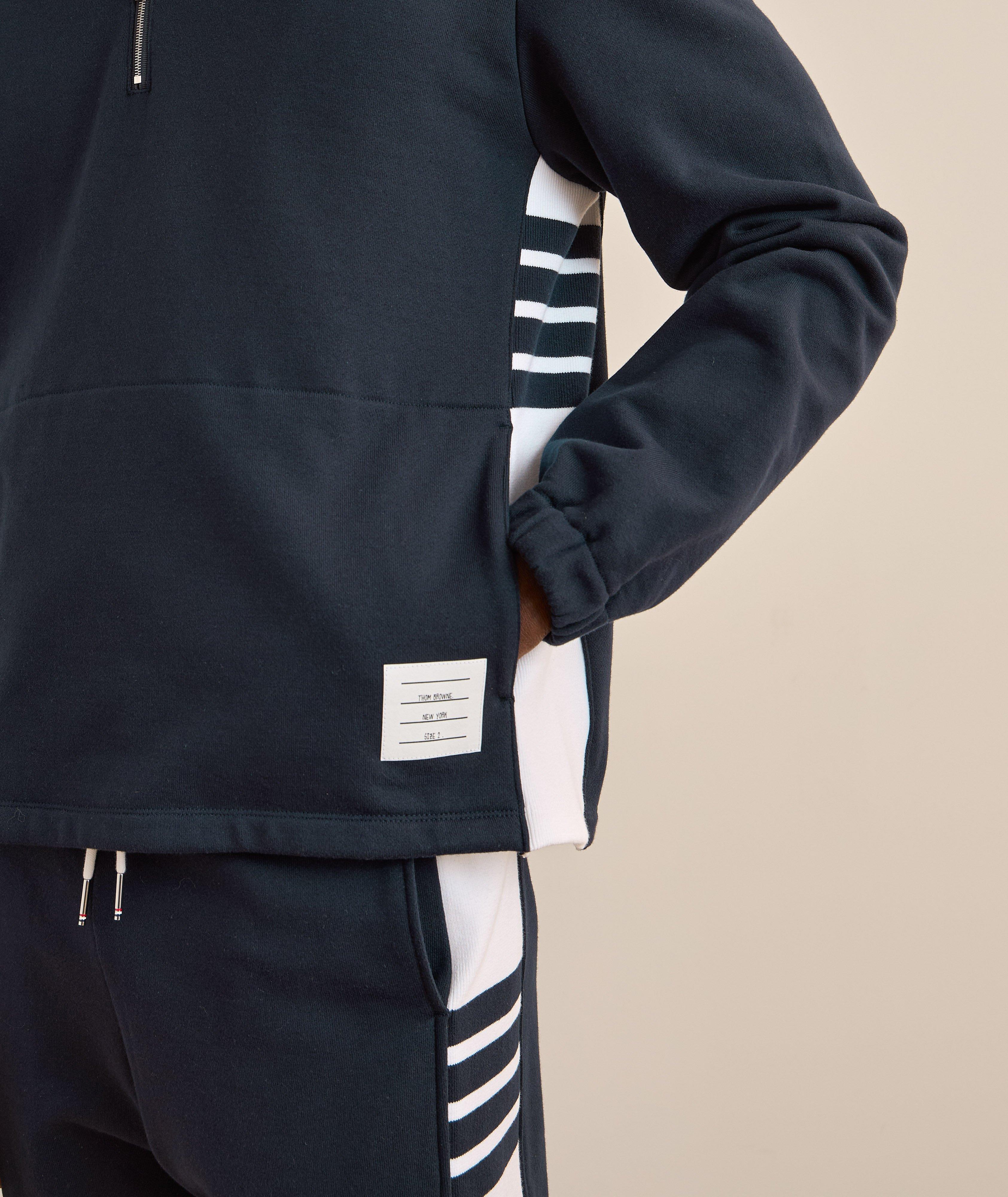 4-Bar Stripe Colourblock Half-Zip Sweater  image 4