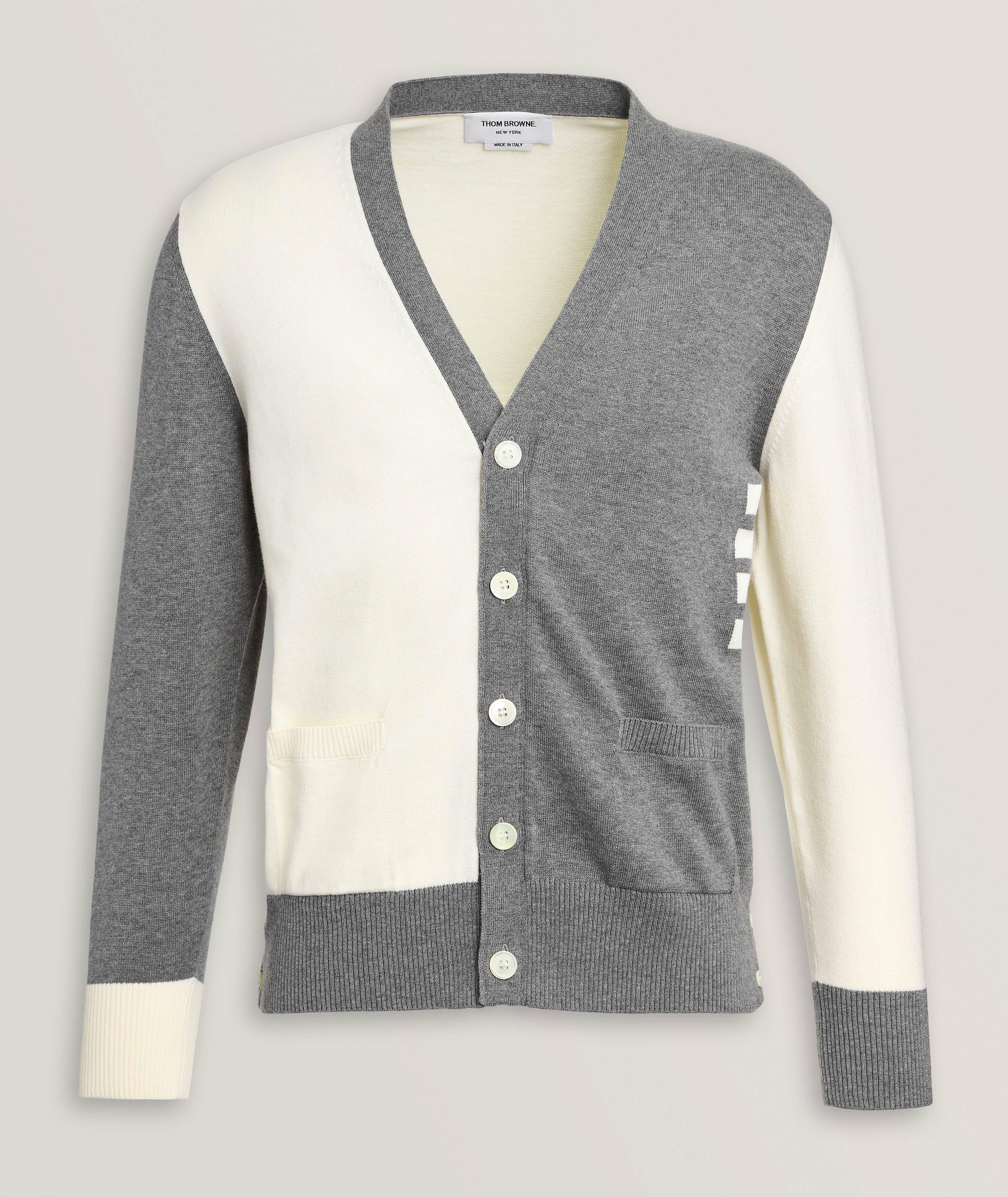 Fun-Mix 4-Bar Cotton Cardigan  image 0