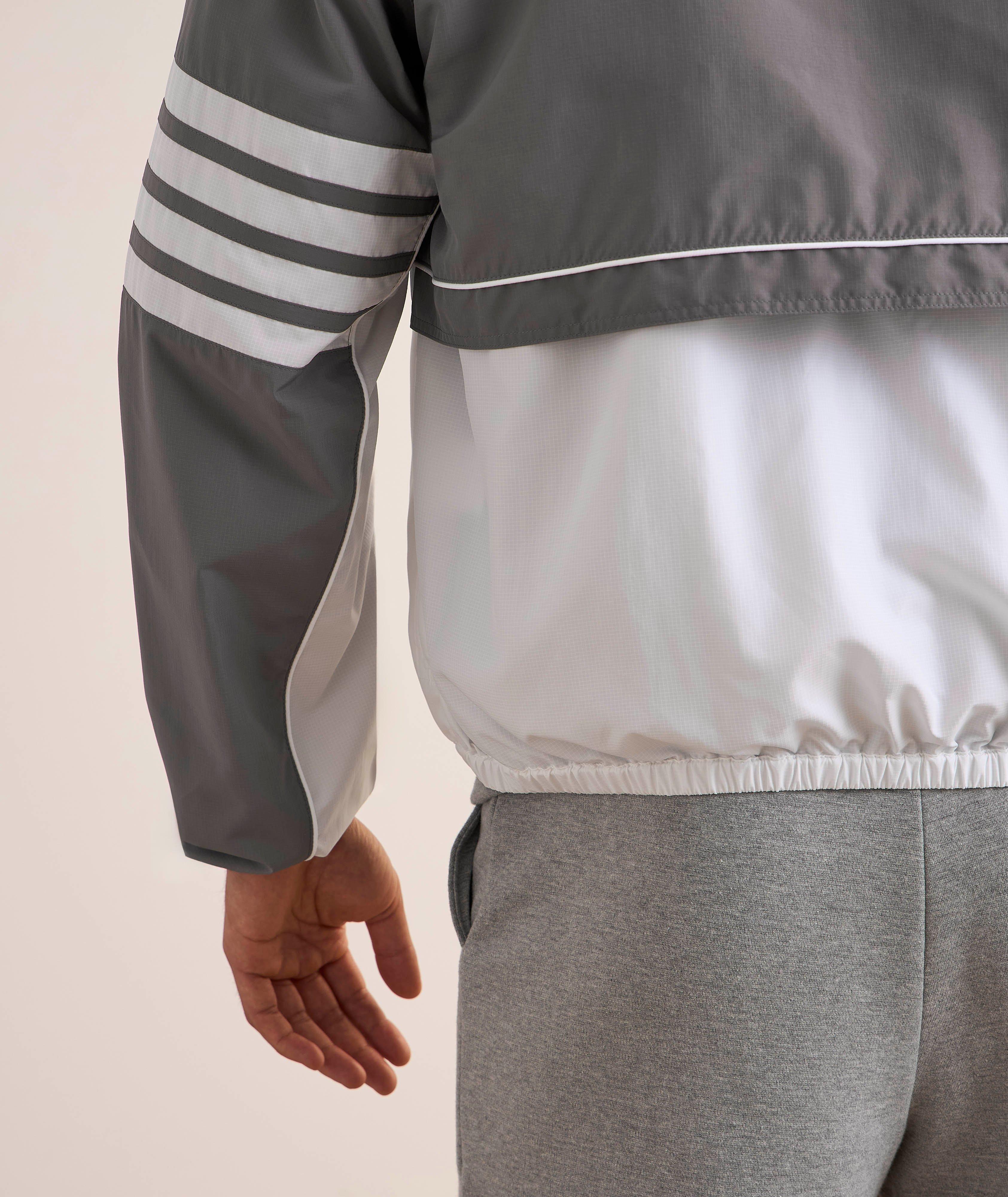 Colourblock 4-Bar Ripstop Windbreaker Jacket image 4