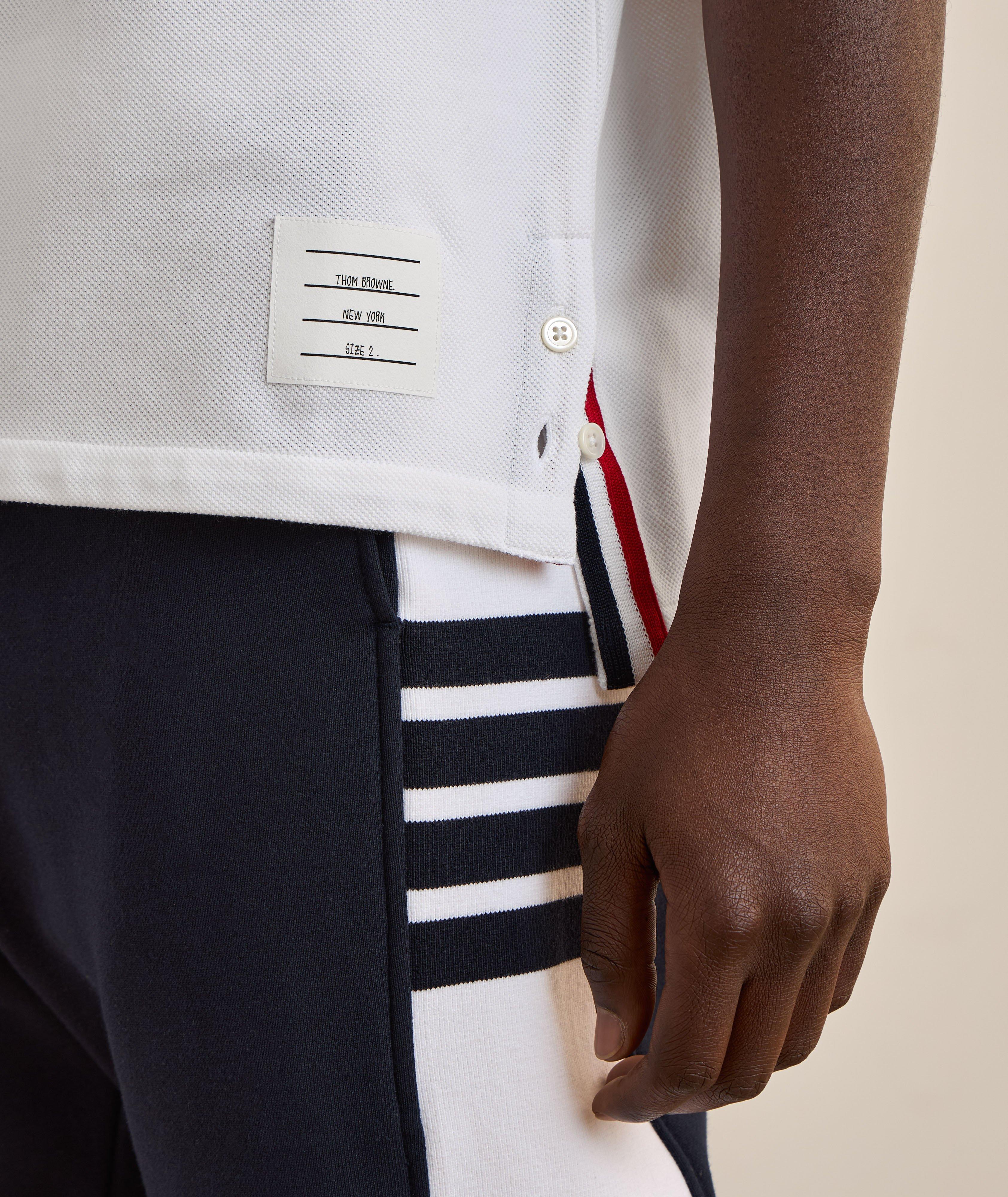 T-shirt en piqué de coton à bande tricolore image 4