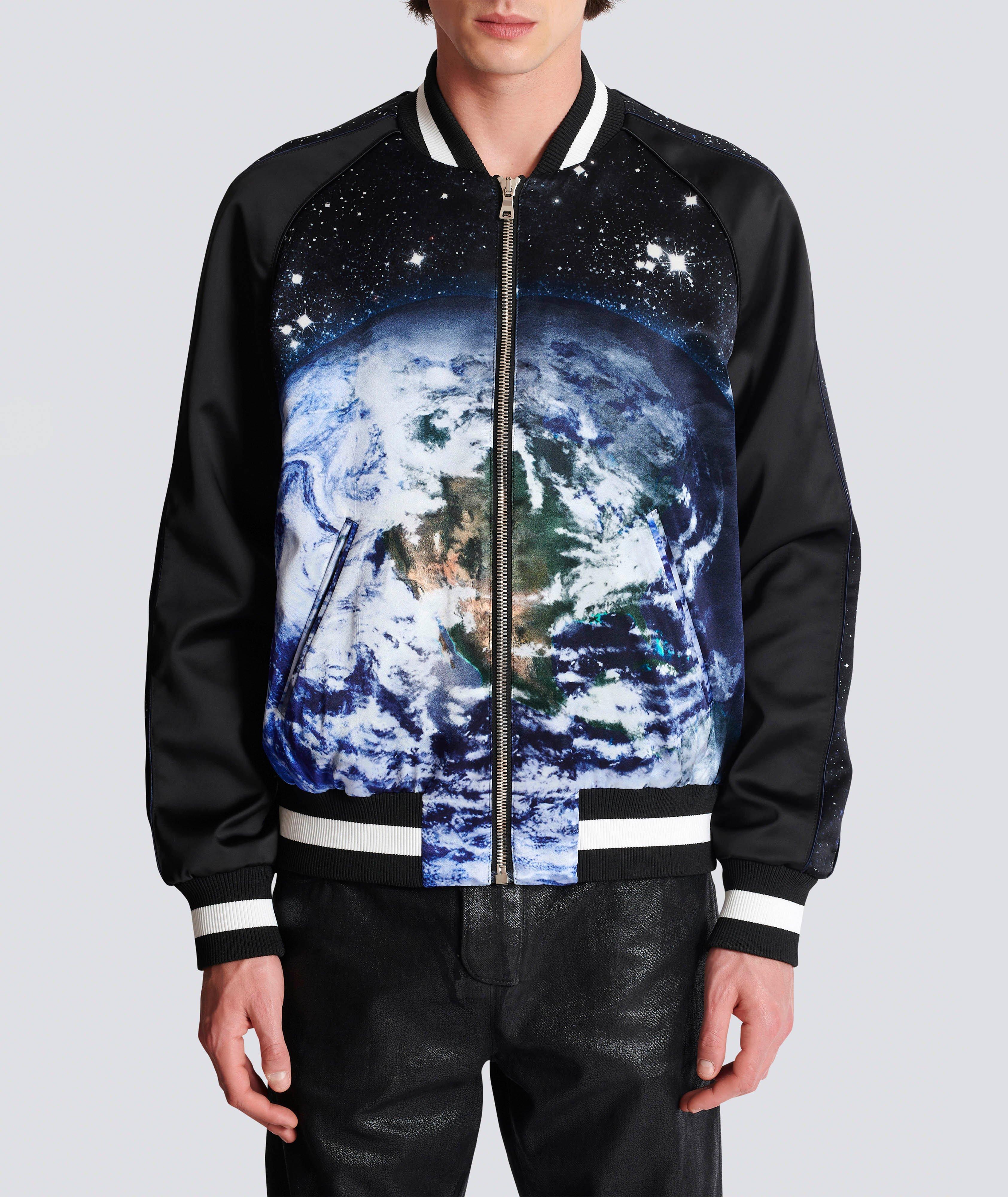 Earth & Stars Print Bomber Jacket image 2