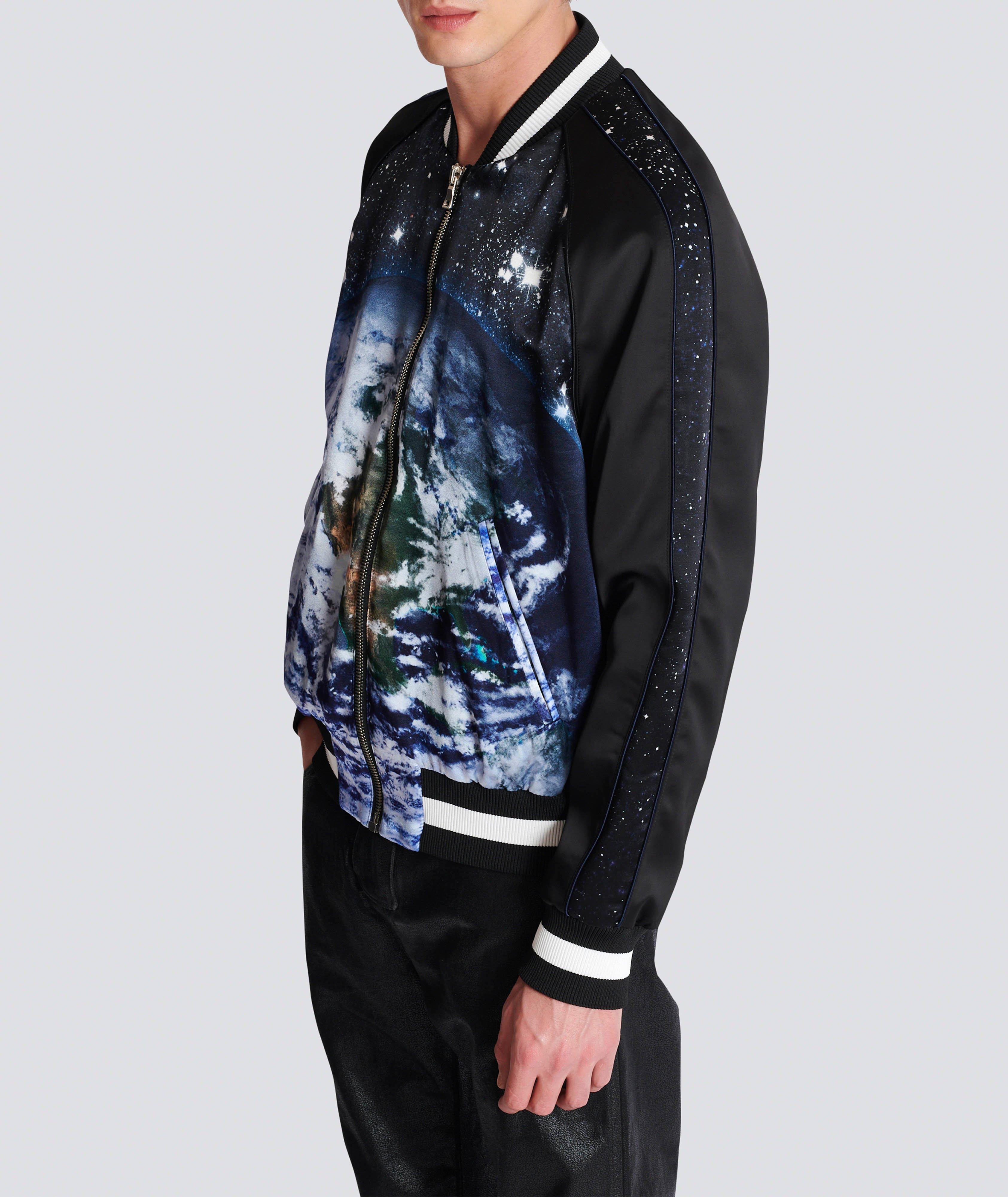 Earth & Stars Print Bomber Jacket image 4
