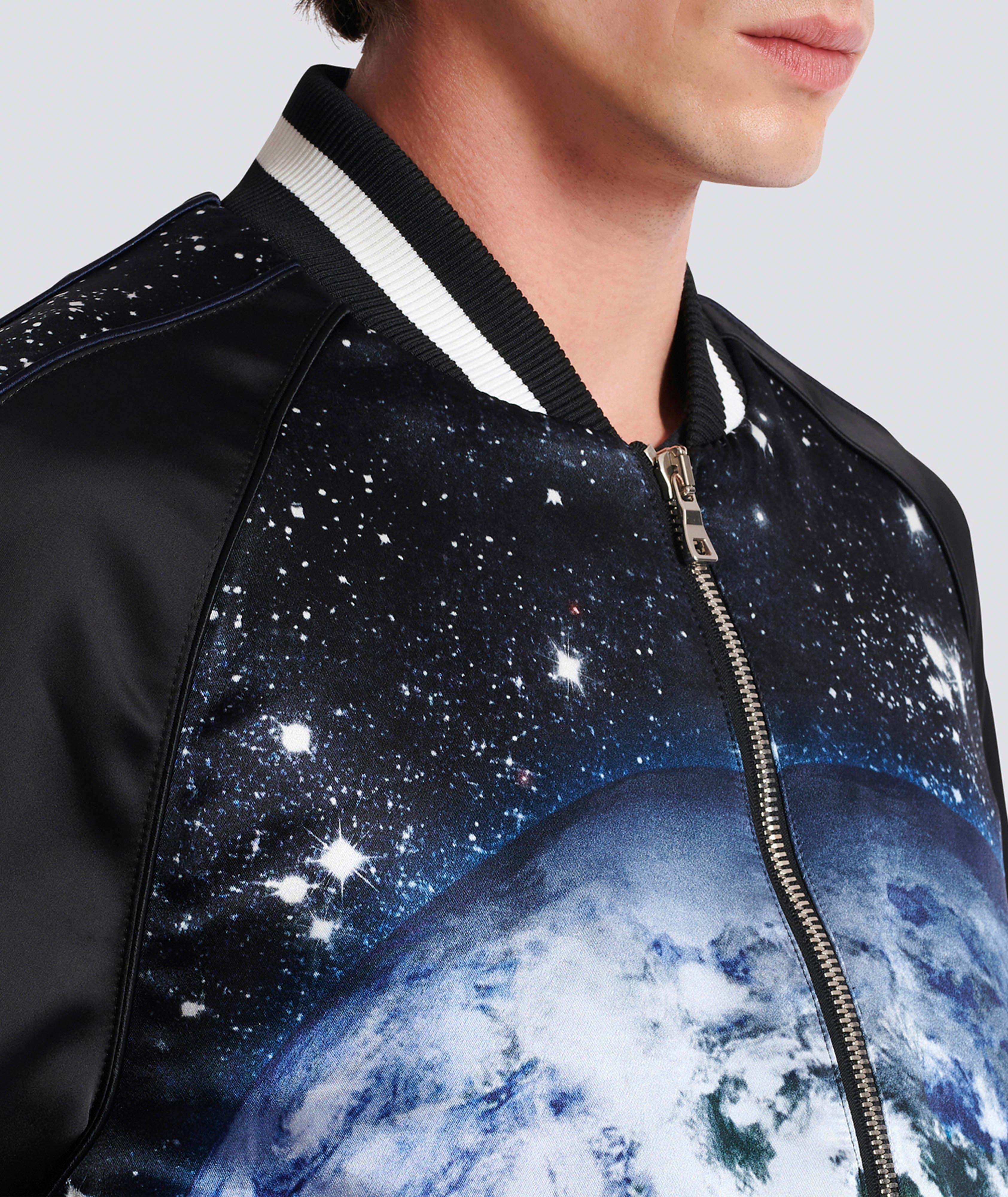 Earth & Stars Print Bomber Jacket image 5