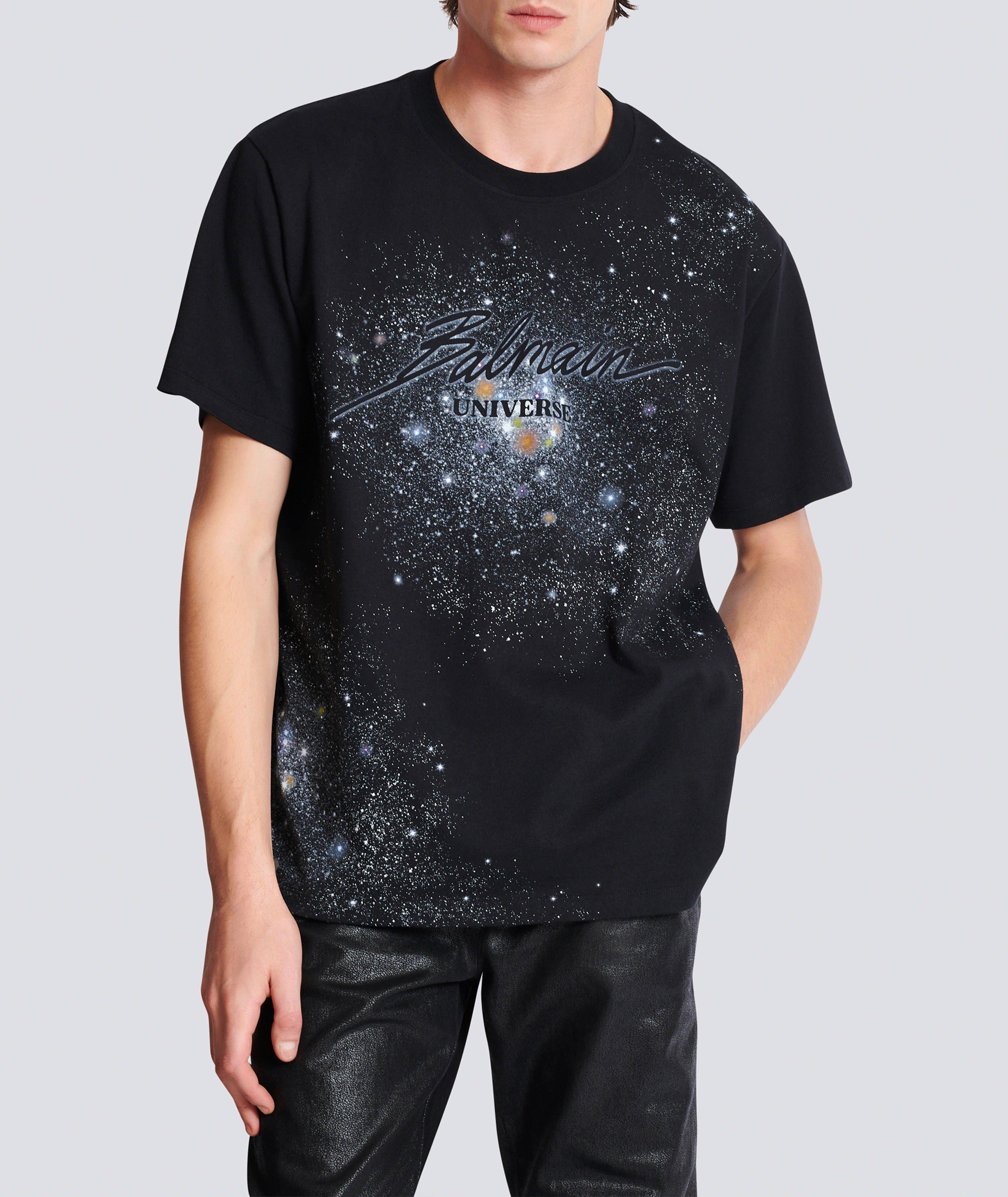 Stars-Print Cotton Crewneck T-Shirt image 2