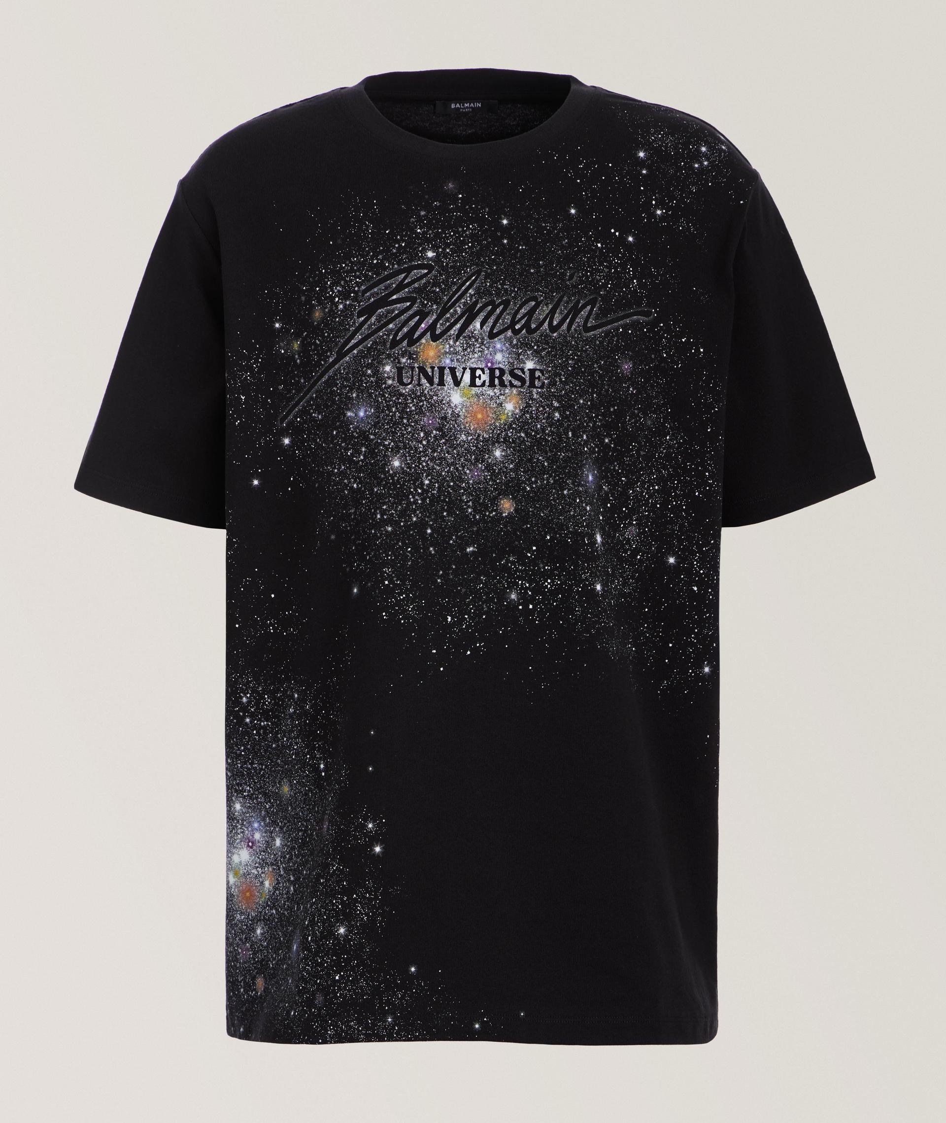 Stars-Print Cotton Crewneck T-Shirt image 0
