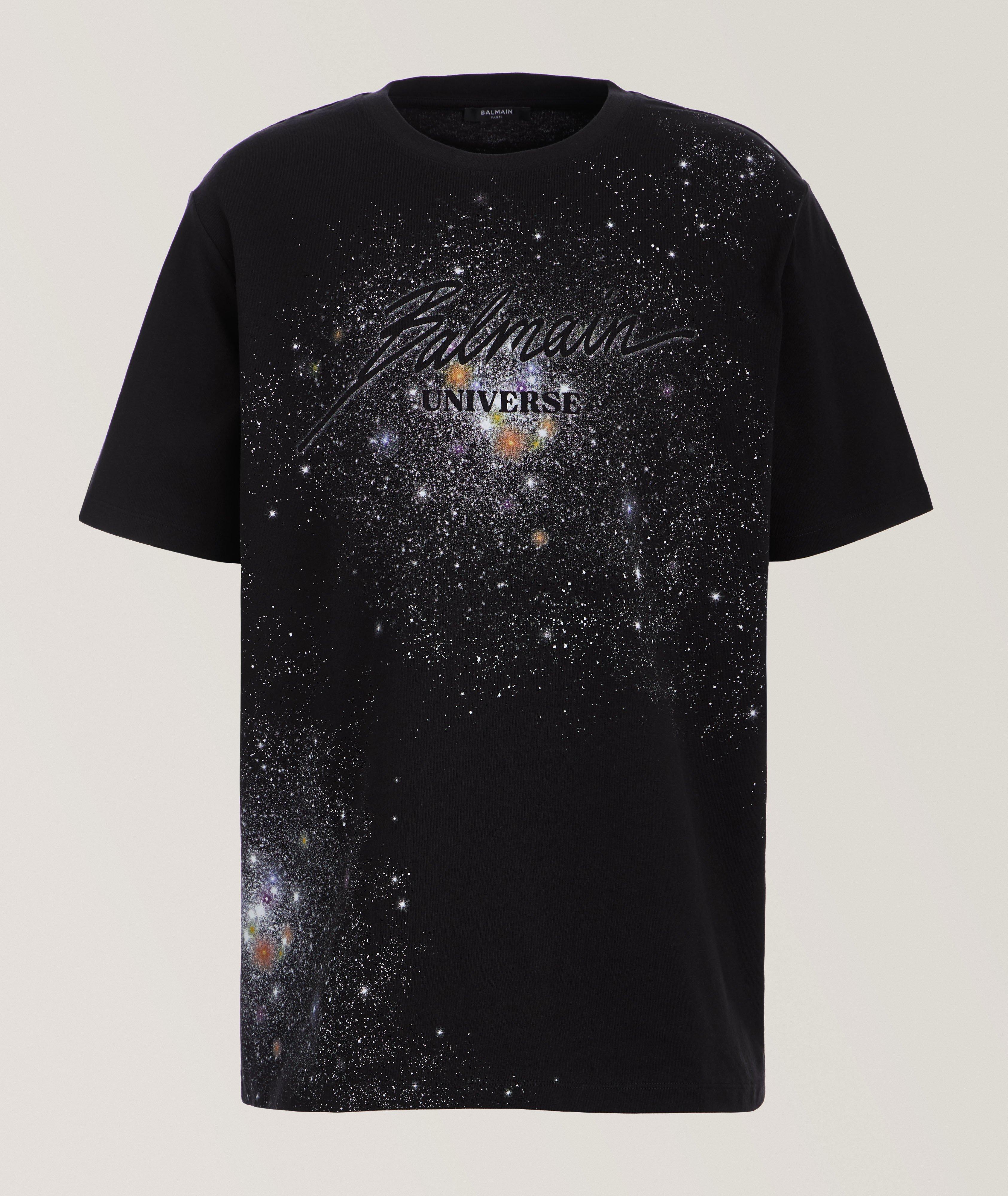 Stars-Print Cotton Crewneck T-Shirt image 0
