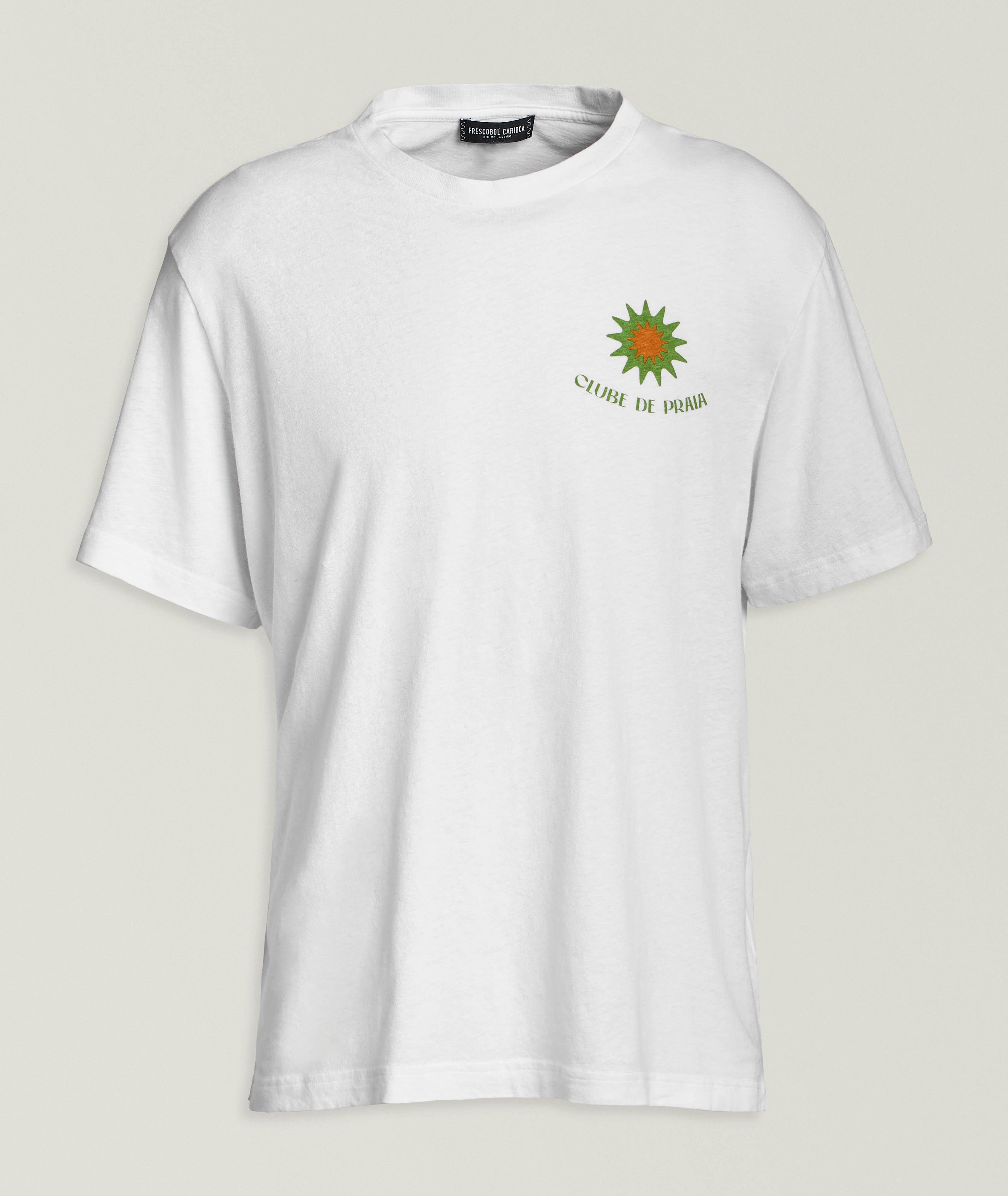 Frescobol Carioca Dinis Printed Cotton-Linen T-Shirt