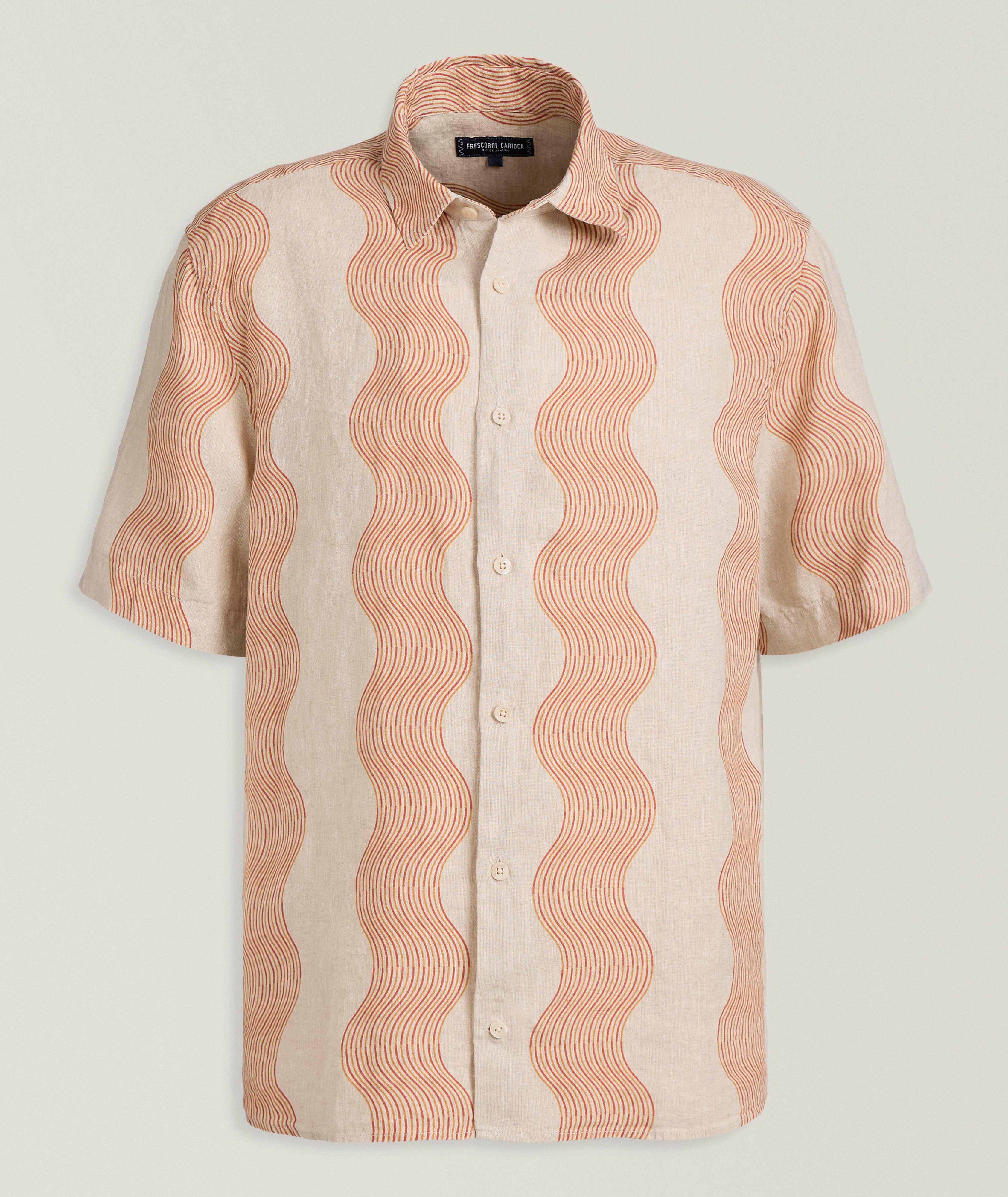 Castro Duo Cabana Stripe Linen Shirt image 0