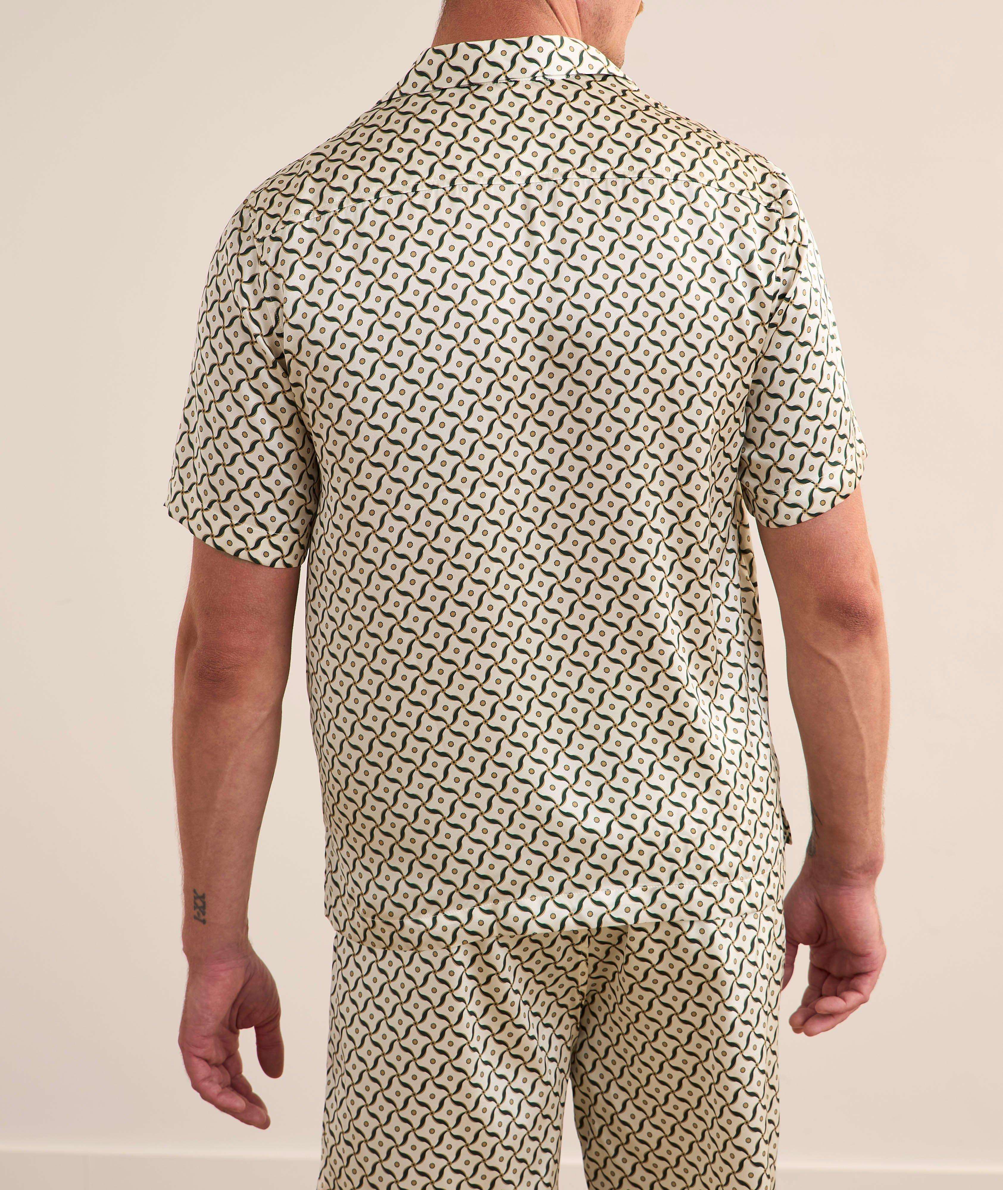 Chemise Roberto en soie à motif de lotus image 2