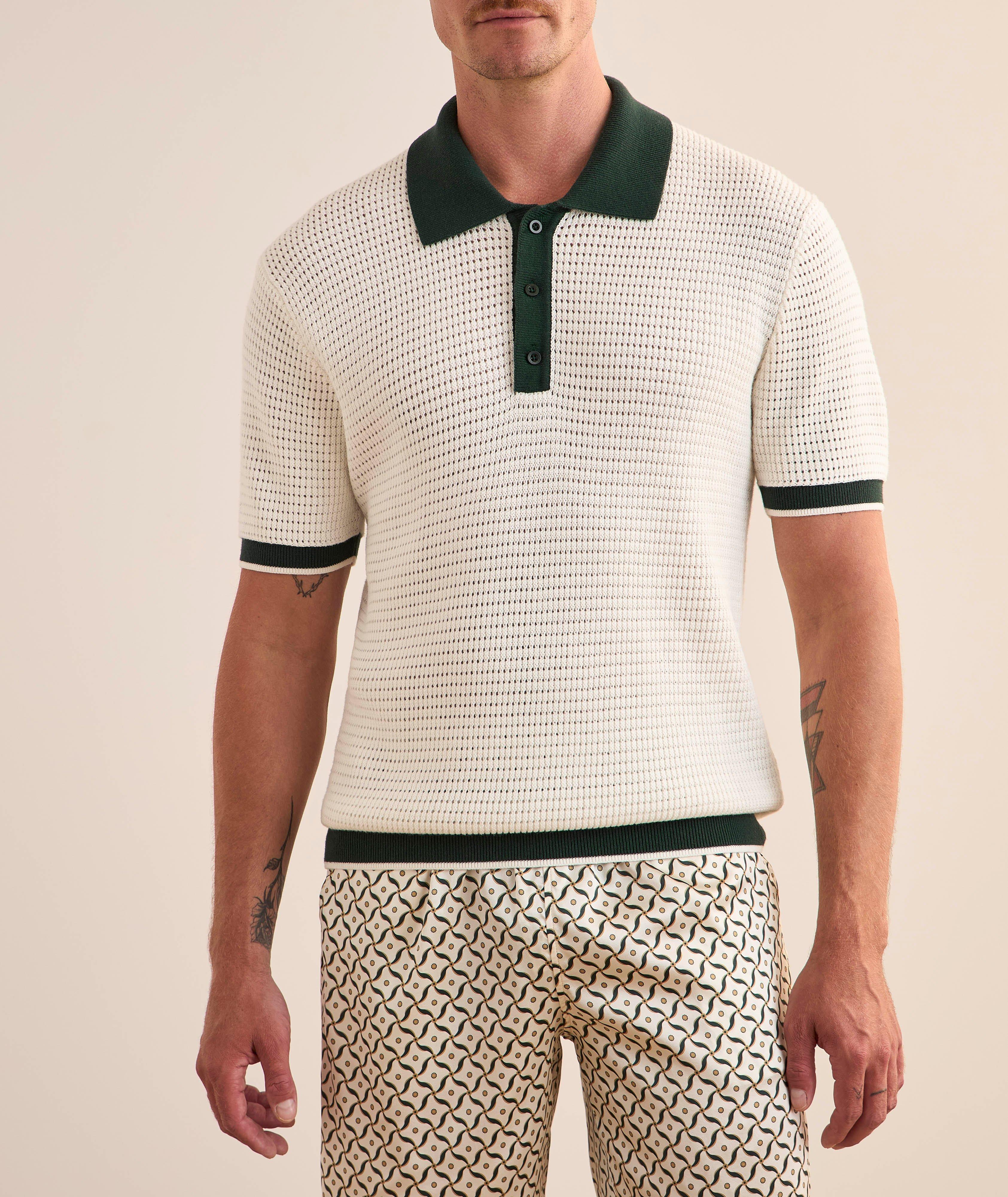 Vidal Cotton Crochet Polo  image 1